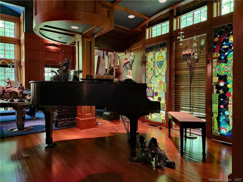 Once in a lifetime sale of the late, great, Jim Steinman's home & curated collections which have been left in situ, including the very piano from which he wrote some of the most recognizable songs in music history including I'd Do Anything for Love, Total Eclipse of the Heart, & Celine Dion's It's All Coming Back to Me Now. When Jim passed in April of 2021, he left behind not only his extraordinary body of musical & theatrical works, but also his beloved home in Ridgefield, CT where he lived for nearly 30 years. From the time Jim acquired the quaint country cottage originally located on the property, it became his personal sanctuary where he envisioned & built his masterful home & studio that served to inspire artistic creation & joyful entertaining. Jim took great pride in every object that you will see in his home, which served as the backdrop to his life & work. To honor Jim's legacy, it is the estate's intention to find the next custodian who will be enthralled by the transformative power of Jim's home & art. Jim commissioned prestigious New England architect, Rob Bramhall, to execute his vision. Jim spent over $6M in the construction alone, & his divine collections are truly priceless (inquire for the Art Catalogue). The sum total of the individual components in this offering is believed to far exceed the list price, but the intention is to honor Jim by keeping his sanctuary intact. Please see the virtual tour/floor plans: https://www.seetheproperty.com/u/416690.