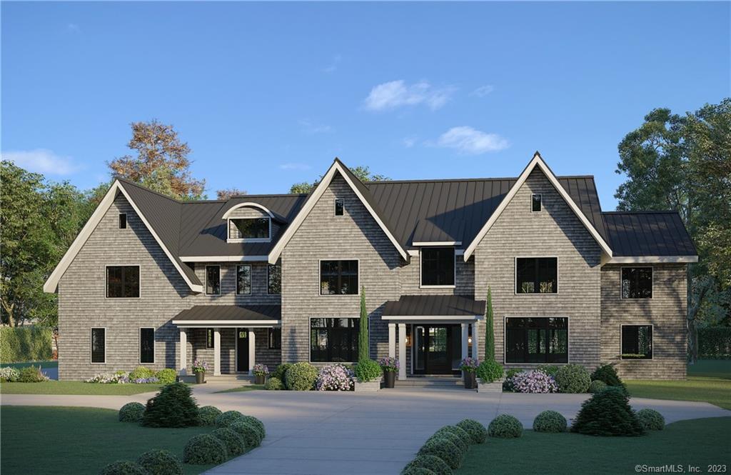 EXPERIENCE LUXURY LIVING AT ITS FINEST ON THE HIGHLY COVETED HALF MILE ROAD IN DARIEN. STUNNING NEW CONSTRUCTION FEATURING A CLEAN, WARM, MODERN AND SOPHISTICATED STYLE HIGHLIGHTED WITH A FULL BLACK METAL ROOF AND DRAMATIC 28-FOOT VAULTED FAMILY ROOM WITH FLOOR-TO-CEILING WINDOWS. INCLUDES A BEAUTIFUL GUEST SUITE ON THE MAIN FLOOR FOR GENERATIONAL LIVING. THIS HOME IS BEING BUILT WITH THE HIGHEST LEVEL OF FUNCTIONALITY AND ATTENTION TO DETAIL THAT TODAY'S BUSY FAMILY EXPECTS. THE COMBINATION OF GLASS WALLS AND HIGH CEILINGS CREATE AN ORGANIC WEST COAST VIBE THAT BRINGS NATURE INDOORS. THE GORGEOUS STONE TERRACE AND SLEEK POOL IN YOUR PRIVATE BACKYARD OFFER A PRIVATE OASIS RETREAT OR A FUN PLACE TO ENTERTAIN FAMILY AND FRIENDS. PLENTY OF ROOM IN YOUR EXPANSIVE BACKYARD FOR HOSTING ALL THE FUN GAMES FOR THE KIDS.