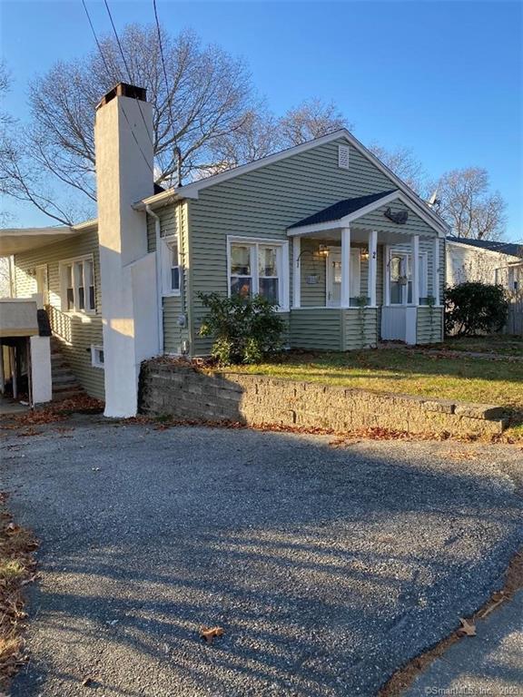 Walking distance to Giants Neck beach, waterviews. New vinyl siding and thermopane windows, hardwood floors. Walk out basement. Large side porch with possible garage underneath.