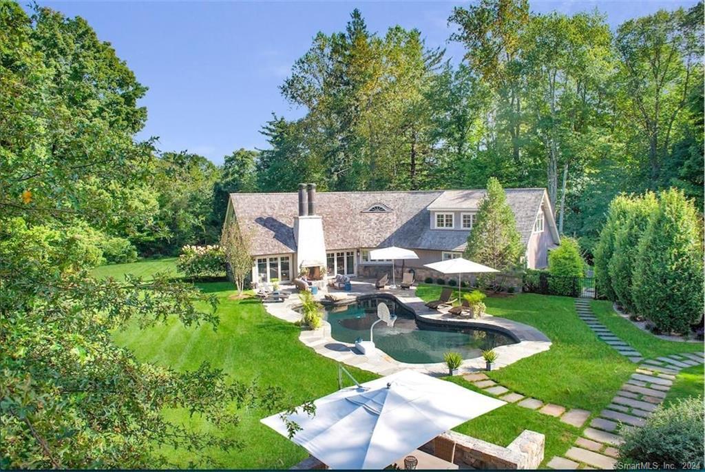 **$42, 000 MONTHLY FURNISHED RENTAL***NOW Available ONLY AUG 15, 2024 Thru September 15, 2024*** This stunning, unique 6500 sqft. compound resides on 2 3/4 acres just 3 miles from the Metro-North train station. The original quintessential Connecticut home was built in 1932, but has since been fully renovated to the highest standards with every modern amenity, including a spectacular 2000 sqft. entertainment ''barn'' located poolside, a brand new living room, gym, kitchen, spa bathrooms throughout and a wonderful lower level. The exterior features a sprawling lawn, gorgeous perennial landscaping, multiple fireplaces, pool and a grand dining veranda. It would provide the perfect country summer retreat to fully enjoy the best of Connecticut's living while located striking distance from Manhattan. FULLY FURNISHED!!