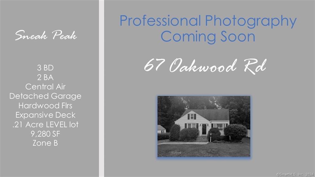 Its Picturesque... Welcome to this light & bright Cape Cod home at 67 Oakwood Rd. A well taken care of beauty offering 3 bedrooms and 2 bathrooms! Situated on a level lot so close to everything in Fairfield. Hardwood floors throughout, Central Air, a full carpeted lower level for additional living area. Living/Dining combination with my favorite french doors that lead to the expansive back deck! This home offers a a detached oversized 1 car garage w/ bonus work area. Take advantage of neighboring hiking/walking trails, 5 miles of coastline, treelined neighborhoods, worship, grocery, entertainment, restaurants and more. The mature tree line backyard experience is perfect for entertaining! Gas line in the street. A very special home, don't miss out on this one!