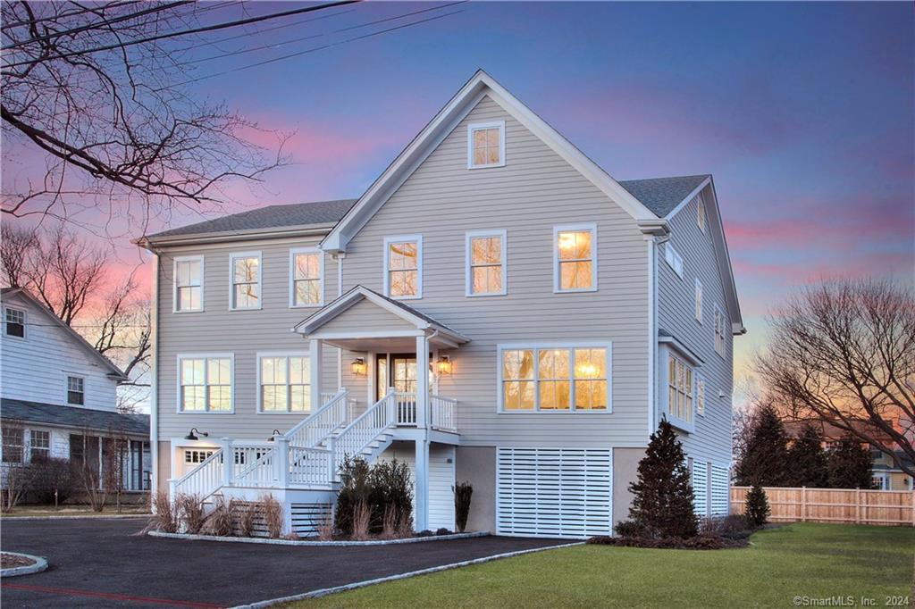 Welcome to Faifield Beach Living in this gorgeous coastal colonial new construction located on sleepy dead end street with beach & park access. Walk to beach, marina, playground, schools, downtown, train & more. 4000 sq.ft w/5 bdrms (4 beds on 2nd level!), 4.5 bthrms & huge bonus 3rd flr w/3 rooms w/full ceiling height!. This sophisticated yet casual home features high end finishes, 9' ceilings, expansive moldings, sunny & bright open floor plan & generous size rms. Three finished levels include an entertainers kit w/10' island, quartz counters, top of the line Thermador appl's w/custom cabinet panels, touch open Frig w/SS interior, 6 burner gas cook w/griddle, butlers w/lrg walk-in pantry, great rm w/gas fpl, dreamy master suite w/gas fpl & 2 walk-in closets, magazine quality luxury bathroom. 3rd flr offers huge media/playrm w/wetbar, designated office space w/private balcony, 5th bdrm & full bthrm (great for guest, home office suite or huge gym).Lower level loggia, fab for in/outdoor liv, w/sliding barn door leads to your entertaining patio & cedar fenced yard (room for a POOL!), irrigation & prof. landscape w/full sod lawn. Huge ground level mudrm, 2 car garage (upgrade option for 3rd bay), tons of storage & circular driveway. Gorgeous 4' white oak flr, Kohler & Rohl plumbing, Chloe Winston & Arteriors lighting, abundance of prof. outfitted closets, wired for audio & generator, designer tile, high efficiency muliti-zone heating & cooling, tankless water, spray foam & more!
