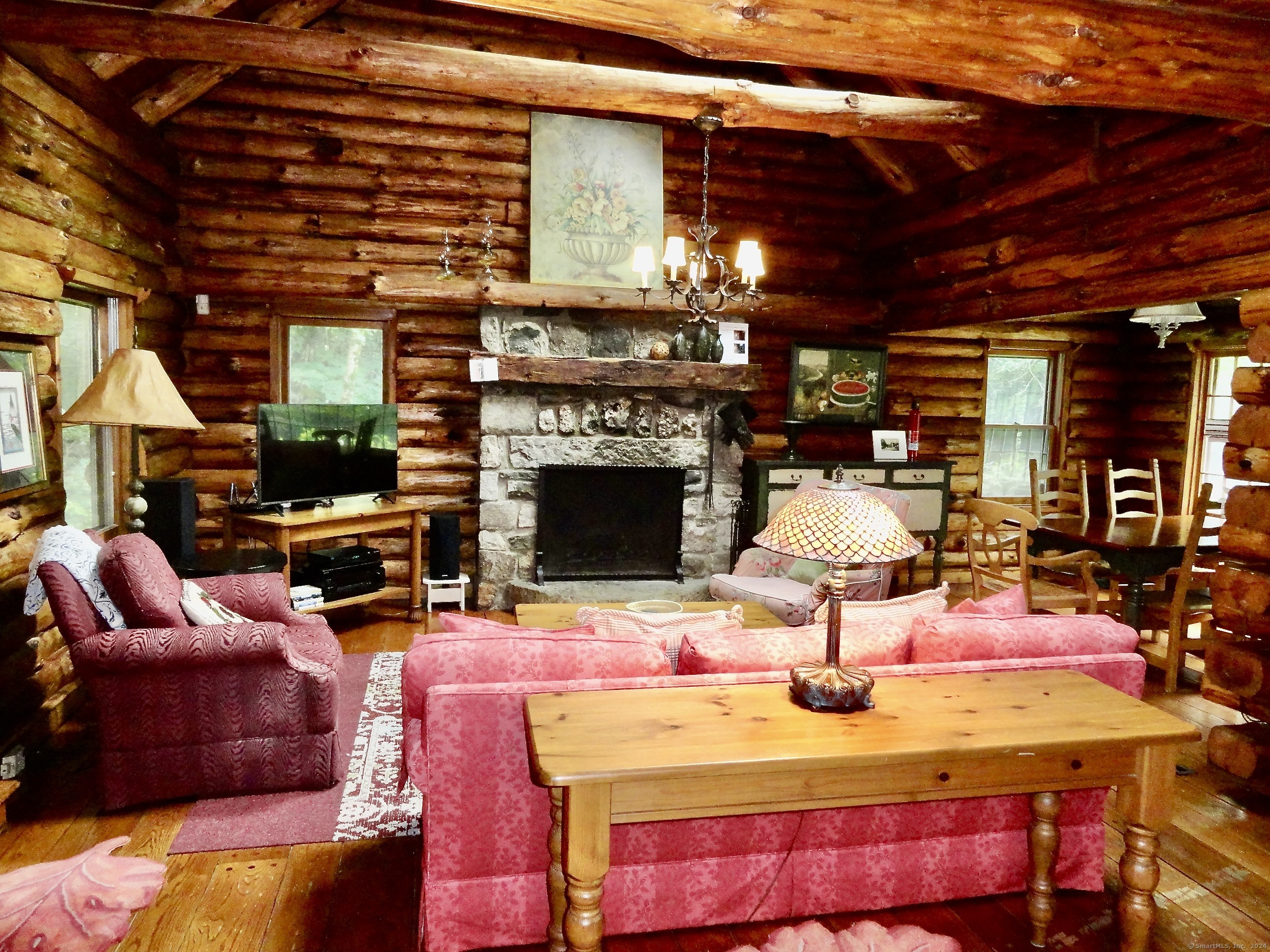 41 Millbrook Colebrook, Connecticut Log Cabin, Log Cabin properties, Log Cabin homes, 