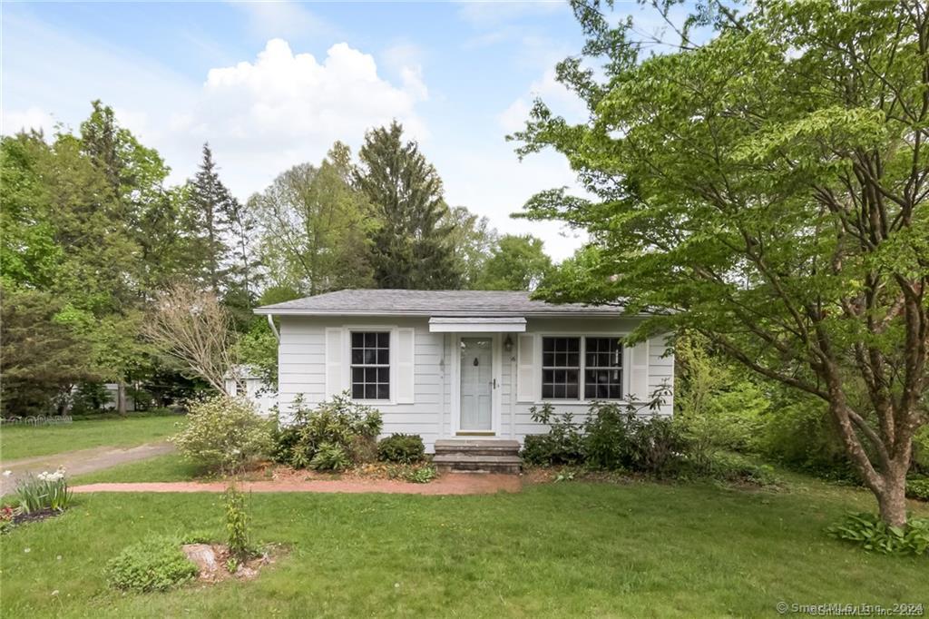 Adorable ranch style home located in Lake community and across the street from Guilford Lakes Golf Course! Home has hardwood flooring in living room/dining room as well as bedrooms. Fireplace has woodburning insert! The Kitchen was remodeled 2 years ago and includes newer cabinetry, stainless steel appliances and granite counters. There is a partial basement area, and some crawl, allowing for storage. Basement also holds washer / dryer as well. There is a private driveway for parkeitng and the curb appeal is so cute! Located in Guilford Lakes area and you have access to 3 lakes. There is a small beach located off white birch road. Location is close to stores, shopping, medical facilities and highway connections. Professional pictures will be coming after current tenant moves out. Showings to begin after labor day.