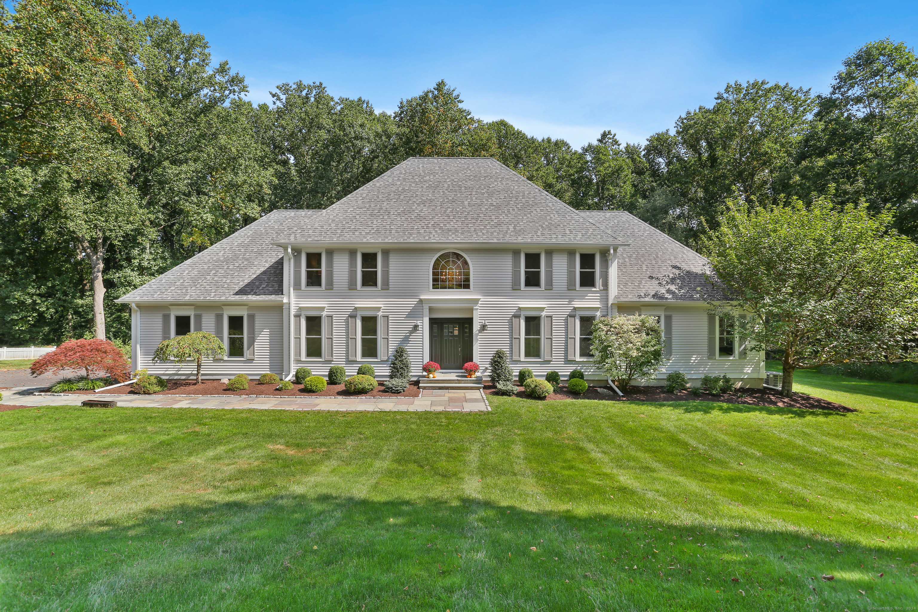 COMING SOON!! Stunning Center Hall colonial featuring the perfect blend of sophistication and versatility with an awesome open floor plan and loads of light. Situated on a quiet Cul-de-sac in desirable Greenfield Hill this home welcomes you with a stunning two-story entry, spacious rooms and high ceilings throughout. Featuring a large family room w fireplace and sliders to deck, bright EIK, 5 Bedrooms including a gracious Primary Bedroom with massive walk in closet and large luxurious bath, first floor BR option w/ full bath, home office, second floor laundry and large bonus room on the third floor. The outdoor space is a definite highlight with the expansive professionally landscaped yard with plenty of room for a pool - offering a private oasis for endless entertaining or private mornings on your new deck. Some of the many updates include- New Marvin windows and exterior sliders throughout, New Furnace, New HVAC, New Deck New driveway, new gutters and freshly painted throughout. Move right in and enjoy this beautiful home with all of the updates, privacy and room you have been looking for with the convenience and wonderful amenities Fairfield has to offer.