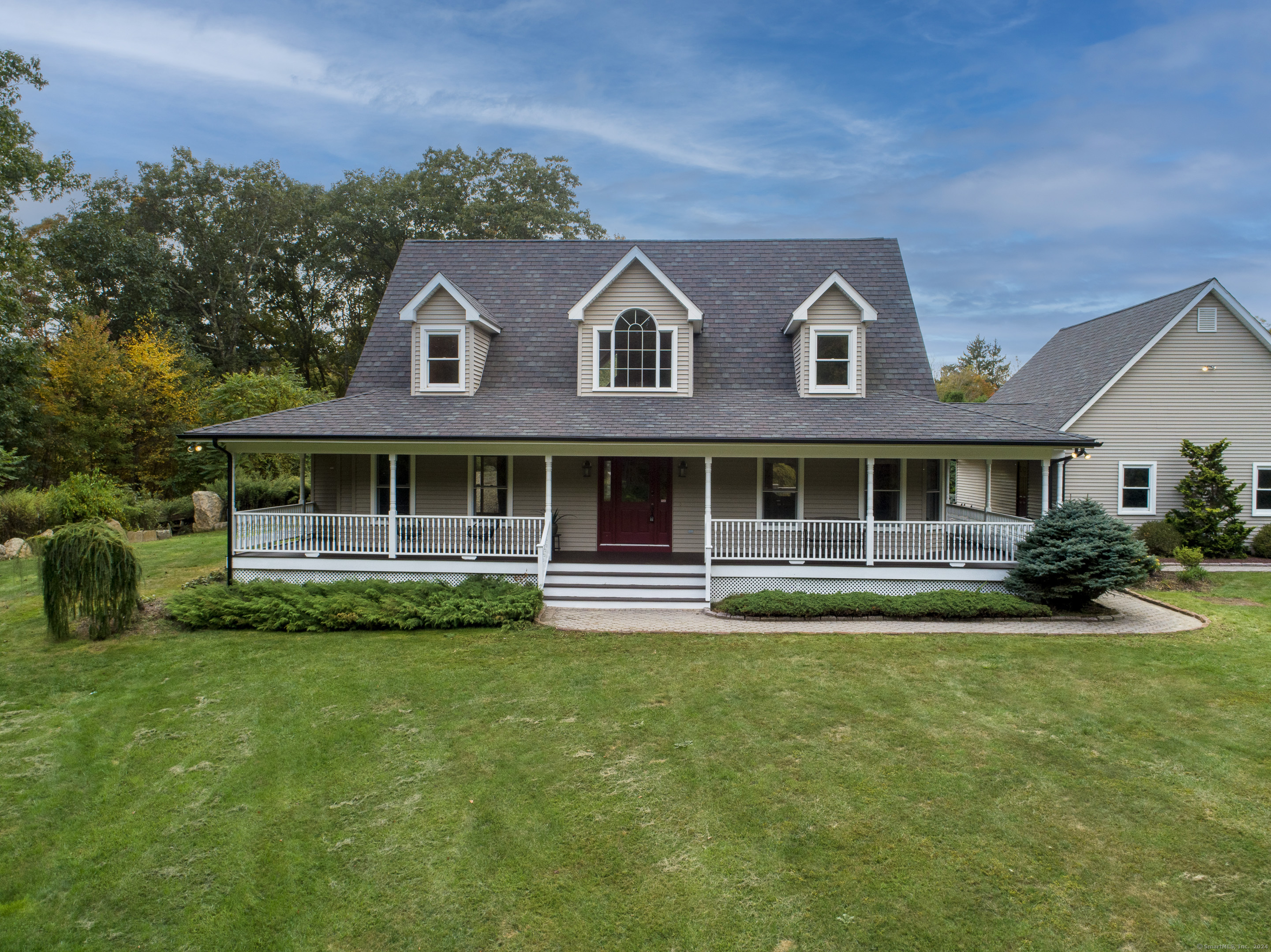 This property is a true gem, bordered by The Spiderweed Preservation, this property provides both space and tranquility in a picturesque setting. Inside you find a thoughtful layout with an updated kitchen, primary en-suite bedroom with a completely renovated bathroom walk in closet and sliders onto a deck three spacious bedrooms and two and a half bathrooms. A striking stone fireplace serves as a stunning focal point in the living area. Additionally, the sunroom allows for plenty of natural light and views of the surrounding nature. What more could you ask for? With the generous, three-car, oversized garage and situated on 1.5 acres, your wish list has been completed!