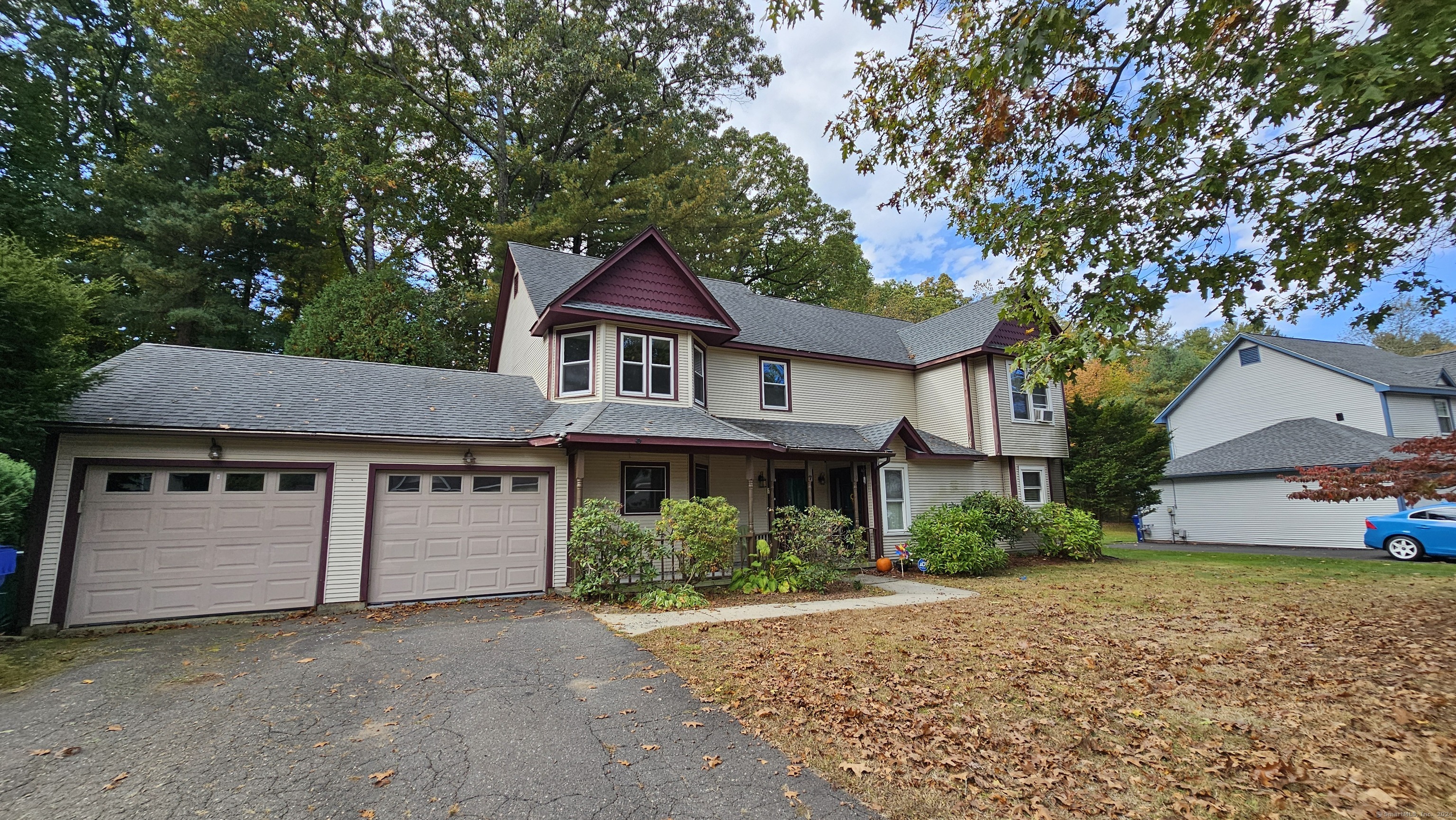 Welcome to this inviting 1, 608 sf 1/2 duplex Colonial home located in the heart of South Windsor. This meticulously maintained residence offers 3 spacious bedrooms, 2.1 baths, and a host of modern updates, making it the perfect blend of comfort and style. As you enter, you're greeted by a large living room featuring a cozy fireplace, ideal for relaxing on chilly evenings. The living room flows seamlessly into the eat-in kitchen, a beautifully updated space with newer cabinets, granite countertops, and stainless steel appliances, perfect for cooking and entertaining. Upstairs, the large primary bedroom is a true retreat, complete with a walk-in closet and an en-suite full bath for added convenience. Additional features include a 1-car attached garage and a convenient half-bath on the main level. This home offers easy access to local amenities, schools, and parks, making it a fantastic opportunity for anyone looking for a spacious and updated home in a prime location.