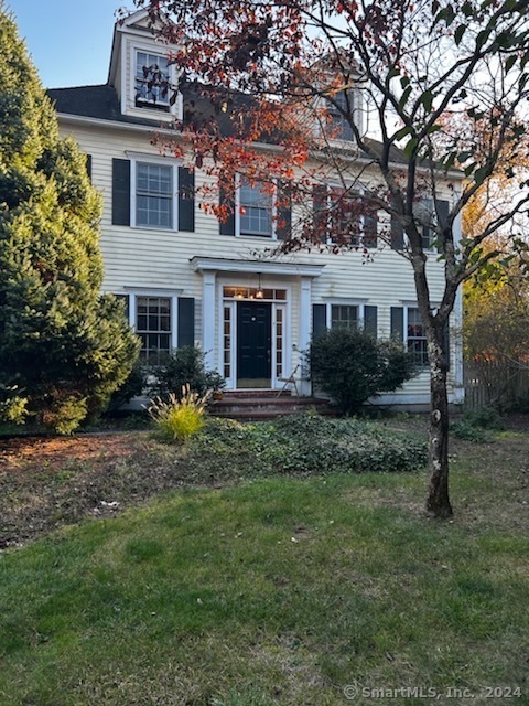 LOCATION, LOCATION, LOCATION. This elegant colonial house features a timeless design with a classic vinyl siding, and black shutters. A charming front entryway welcomes you into the home. As you enter the home, you're welcomed with an Open and inviting floor plan with two distinct living areas a Dining room and a large size kitchen. On the second floor you will find 4 bedrooms with 2 ensuite bathrooms, third floor is a finished with it's own full bath that was used as an Au Pair back in the day. Property features natural gas heating and central AC for cooling, with a partially finished basement that can be used as an office, gym or entertainment area. Book your showing today