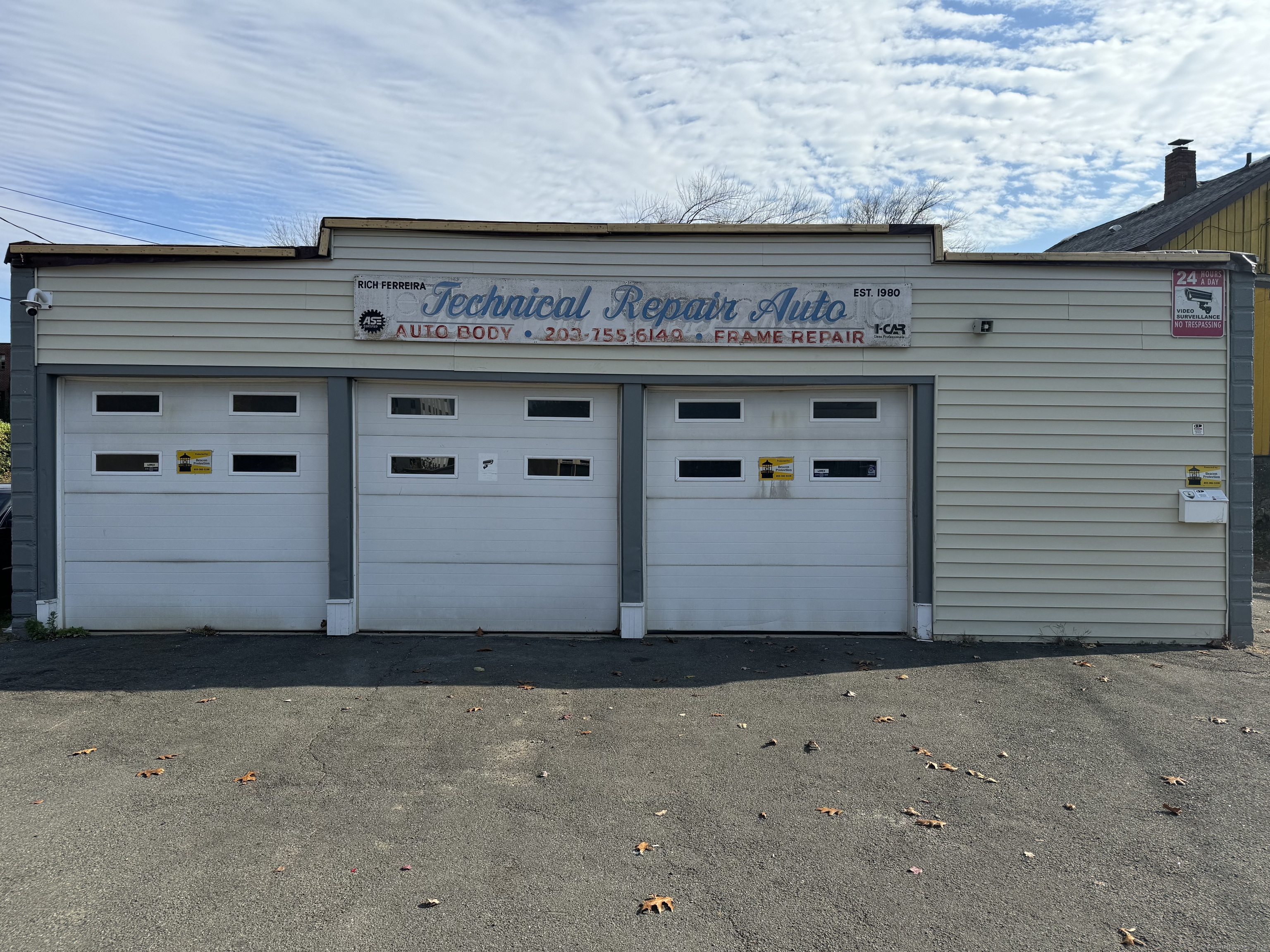 Available is a 3 bay garage equipped with office, restroom and plenty of parking outside. Located in a busy area with plenty of traffic for a variety of industrial or retail business. Can also be used for a contractor looking for storage or operate his business from. Stop by to check it out. Can be shown during business hours.