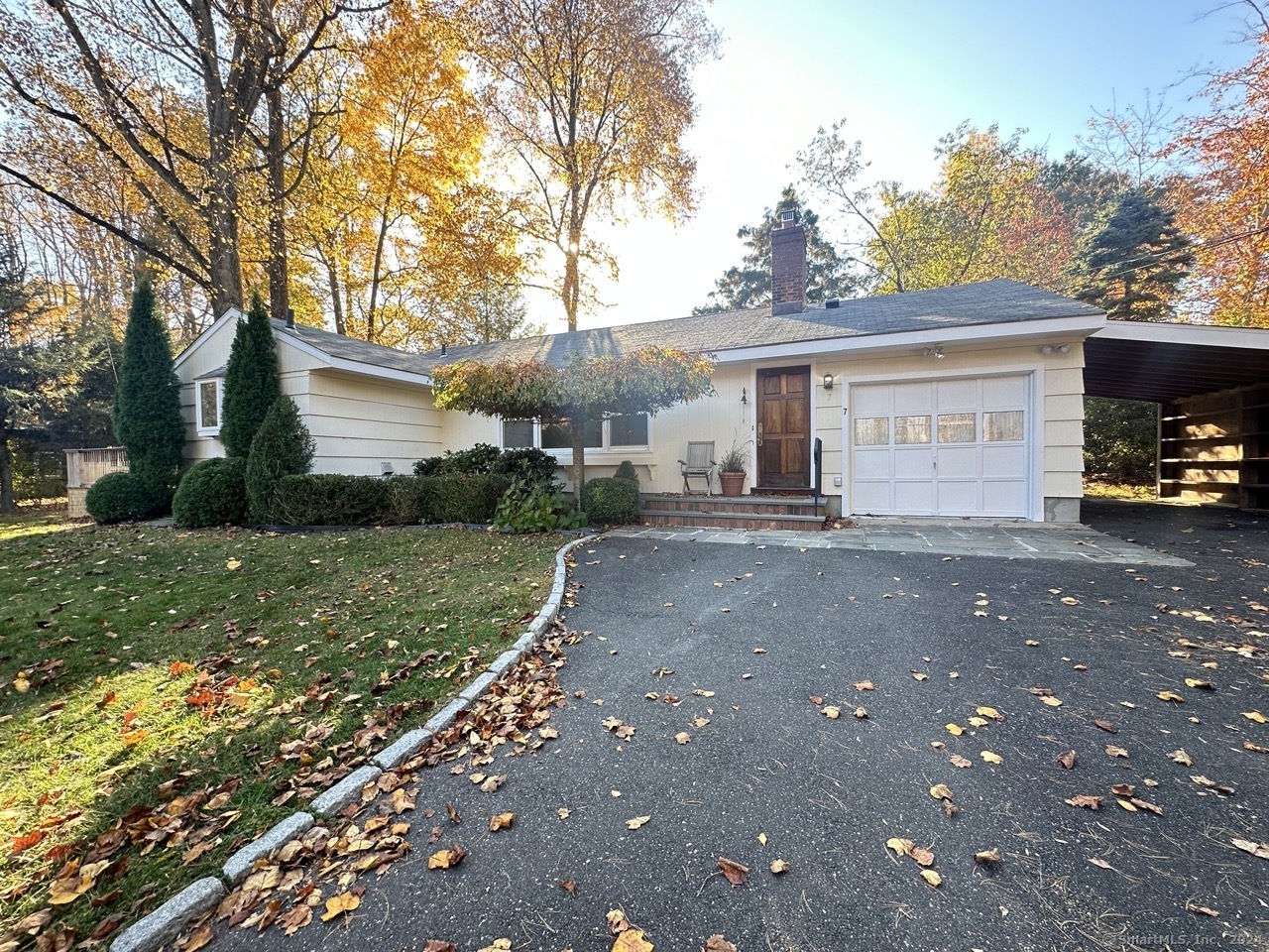 Move-in ready and super clean! 3 bed, 1 full bath ranch style home located on very quiet cul-de-sac. Close to all in Norwalk and Westport. Large living room with wood-burning fireplace and built-ins, entry hall/ mudroom. Huge eat-in modern kitchen with electric cooktop, dbl wall oven, subzero fridge and microwave. French doors to spacious patio. Large landscaped yard with shed. Driveway with carport and attached 1 car garage.