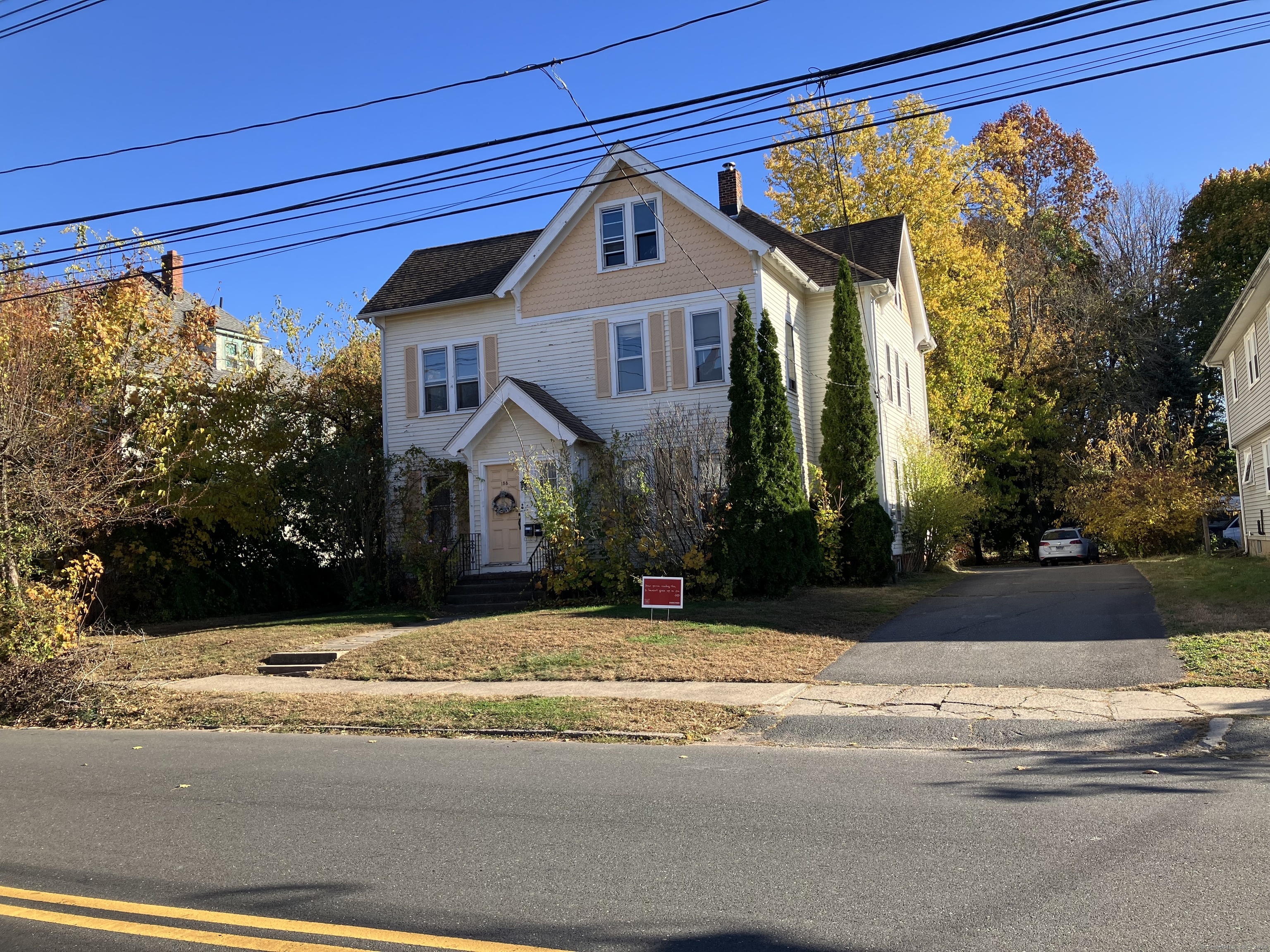 Perfect investment opportunity to own in one of New Britain's most charming and quiet neighborhoods! Conveniently located to Interstate 84, Route 9, Route 372, and Route 72, this adorable two family home is nearby to shopping and restaurants on the Berlin Turnpike, Westfarms Mall, and Corbin's Corner. The highly regarded Vance Elementary School is just across the street while scenic Doerrs Pond and Martha Hart Park are adjacent to this home. Even the Hospital of Central CT is just a few blocks away! Public transportation makes it all convenient. This beautiful home has a spacious and versatile basement and attic perfect for storage or whatever you can imagine. Natural light from many windows fills both cheerful apartments. While the first floor is tenant-occupied, the second floor is ready to receive an exciting makeover! Both apartments have washer/dryer hook-ups and pantries. And wait to you see the spacious, wooded backyard! This house hasn't been on the market in decades, so make your client's decision known before someone else does!