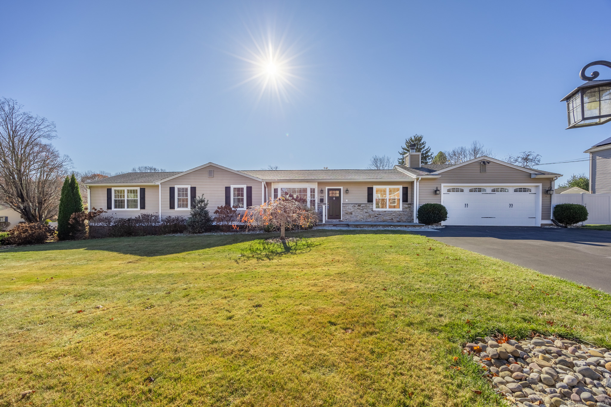 This totally remodeled 4 bedroom ranch has so much to give! a very versatile floor plan. The newer kitchen boasts upgraded cabinetry, granite countertops and Stainless Steel appliances. The family room/dining area has a cozy wood burning fireplace and sliders to an oversized deck. Also, a newly built mudroom opens to the family room. Hardwood floors throughout, including all 4 bedrooms. The primary bedroom, which features a walk-in closet & full bathroom suite, was recently added in 2013. Backyard is completely fenced in and features a 46' x 15' Timbertech deck. The Farmington Linear Trail is within walking distance, as well as the newly opened Ball & Socket Arts Center. The home interior has just been totally painted, professionally cleaned and power washed vinyl siding.