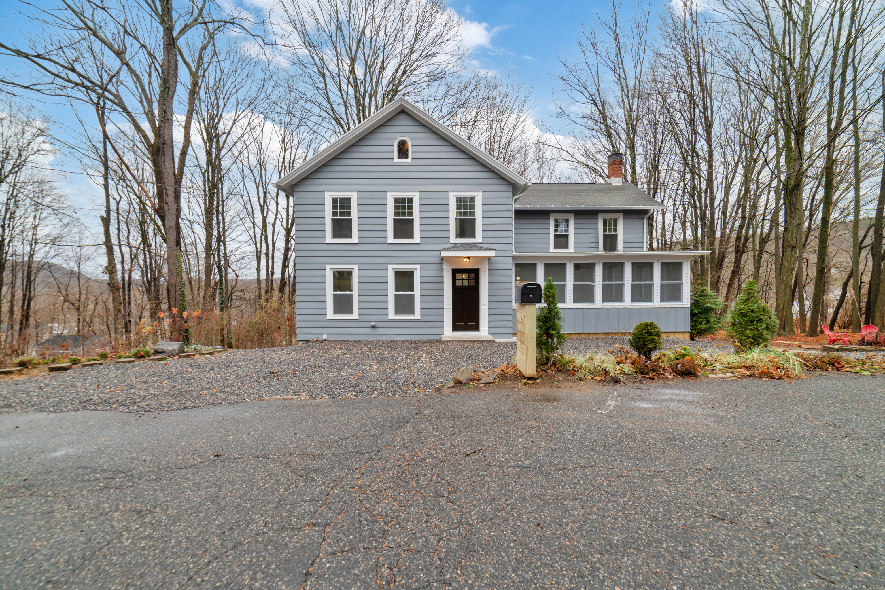 Renovated to 4 Bedroom and 3 Full-bath home with 2028 SQFT, this stunning Colonial on Private Road a short walk to Highland Lake. This newly remodeled 1875 home seamlessly blends historic charm with modern amenities. Inside discover a spacious floor plan offering an abundance of natural light perfect for both entertaining and everyday living. The custom kitchen is a chef's dream featuring sleek quartz and waterfall counter-tops, gorgeous ceramic tile, high end stainless steel appliances and wine refrigerator. Every detail in this home has been carefully thought out adding the laundry on upper level, 3 full custom bathrooms, solid oak hardwood floors, and ample storage for comfort and flow. The upper level has a large primary with en-suite bathroom, ensuring privacy & relaxation. The 3rd bedroom can function as a home office, offering a peaceful & productive space with views of the Mountains. Equipped w/ energy-star rated systems this home has forced hot air w/ central a/c, Navien on demand hot water, google nest thermostats, city utilities water/sewer/natural gas for year round comfort and energy savings. Not only is this home move in ready, but its perfectly located near Highland Lake Beach, local parks and playgrounds. Commuting is a breeze with access to Route 8 for quick connections to nearby towns and Bradley Airport. Enjoy the charm & excitement of downtown Winsted with its boutiques, movie theater, fine dining, and public parks for a nice relaxing walk.