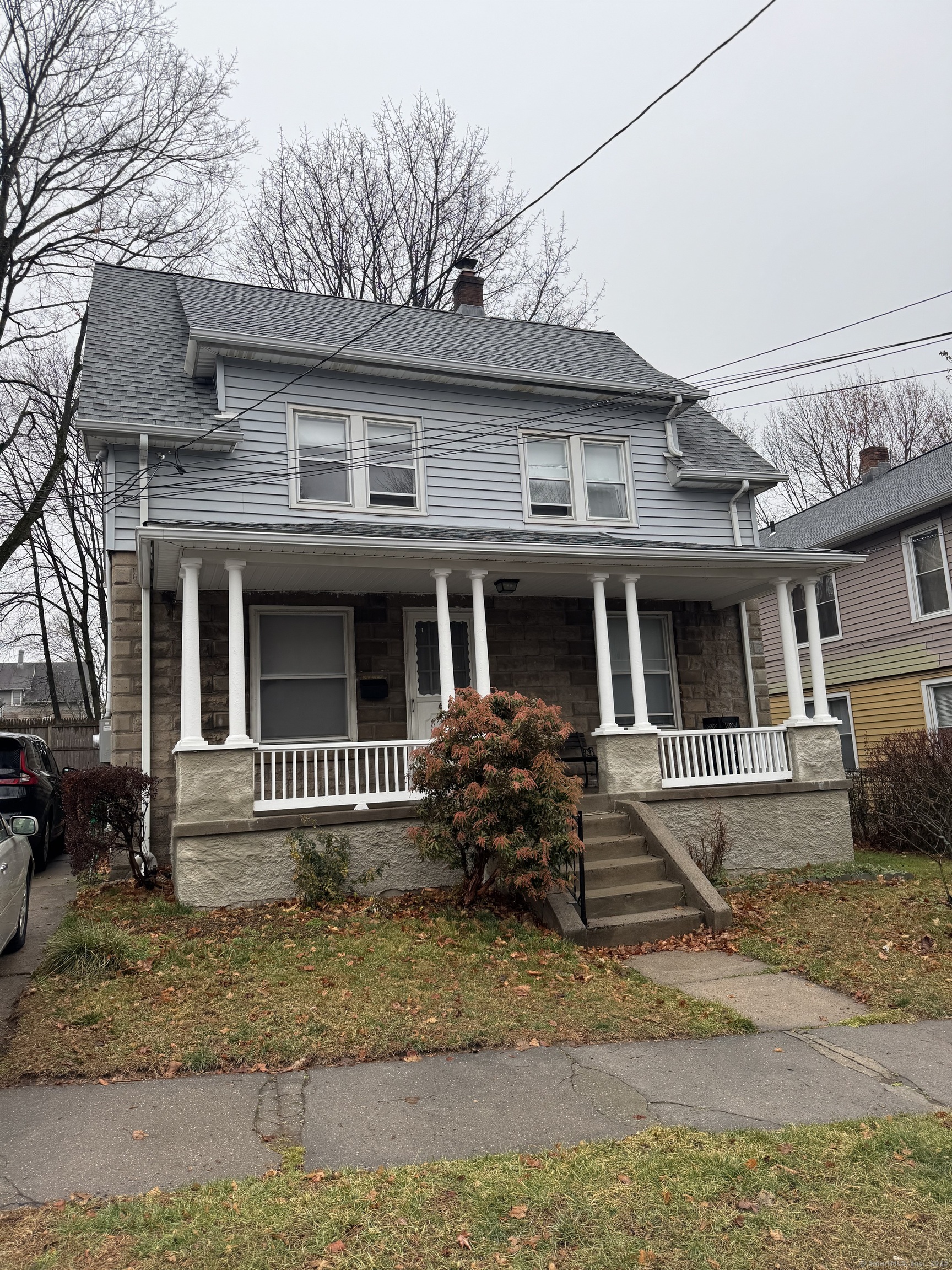 This charming home is wonderful! Downstairs was updated. Upstairs could use a little tlc. Upstairs extra room could work as 3rd bedroom minus a closet. Large rooms. Perfect little backyard yard is fenced in. Subject to probate approval.