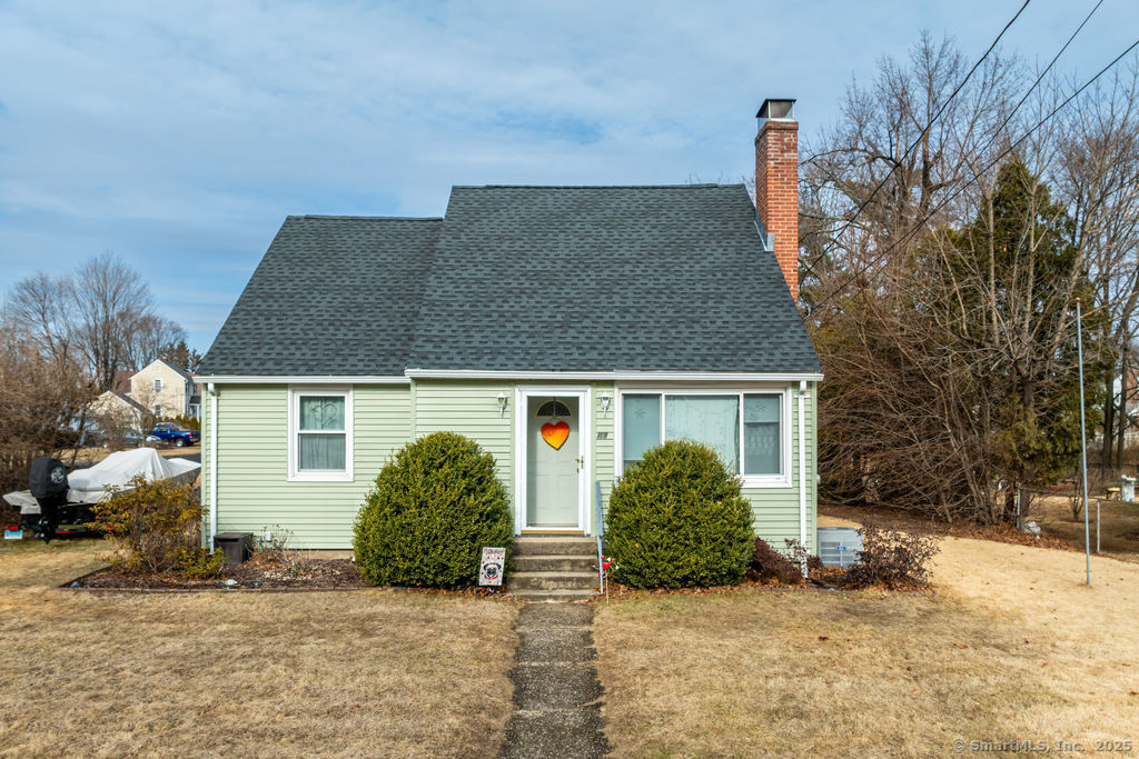 Welcome to a very charming 3-bedroom cape with first floor master bedroom, hardwood floors throughout the home, updated kitchen with quartz countertops and stainless steel appliances, living room with wood burning fireplace, dining room with 2 built-in hutches, partial finished basement with an office and recreational area, an oversized 1 car garage. Newer roof, gutters and house was repainted on the exterior in 2021, don't have a car, this home is convenient to downtown shopping, restaurants and schools. Home will be contingent on seller finding home of choice but is actively looking.