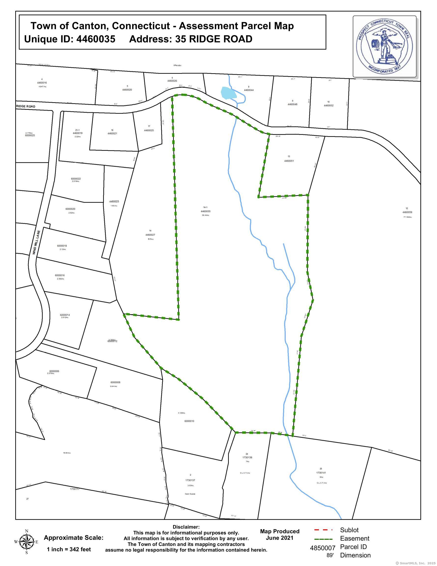 Numerous possibilities on a rare large undeveloped parcel in peaceful North Canton. Whether for an estate level home or for possible subdivision, this site features privacy, over 700' of road frontage, a meandering brook, and a border with protected conservation land. Initial mapping and engineering work for a 4 lot subdivision was done in the 1990's. See MLS#170619587 for this land with a residence on 49.37 acres.