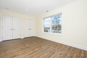 Large bedroom with two double closets.