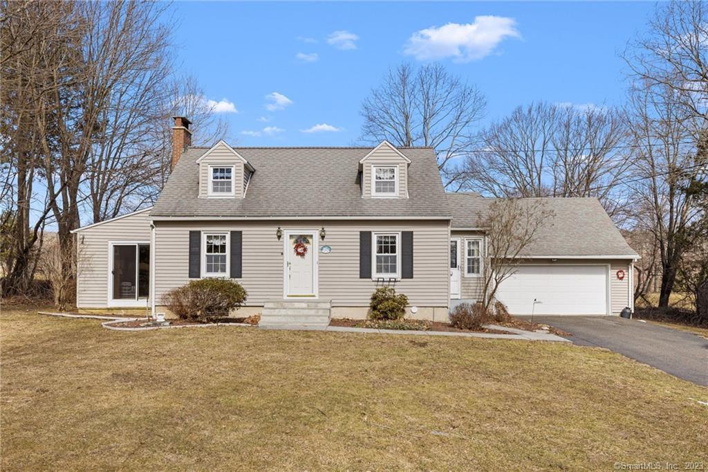 Welcome to 134 West Road, a cozy 1949 Cape style home located in the heart of Watertown, CT! With its close proximity to the Watertown Golf Club, the prestigious Taft School & Main Street's coffee shops, bakeries & restaurants, you'll have the best of both worlds - peace & quiet in your home & convenience to all that Watertown has to offer. This home offers 1536 sq ft of living space, with 744 additional sq ft in the lower level. The main level of the home offers a spacious front to back living room complete with a fireplace/pellet stove insert, picture window & hardwood floors that flow throughout the home. An eat-in kitchen with cabinets & counters that go on for days will make cooking & entertaining a dream! There's also a formal dining room with built-ins, a heated sunroom with sliders that could be used as an additional bedroom or tv room & 1/2 bath. Head upstairs & you'll find two bedrooms & one full bathroom. Enjoy a book or dine al fresco from the large deck, which offers privacy from your neighbors, but an unobstructed view of the surrounding golf course. Various flowering shrubs, perennials & hostas also add to the already amazing curb appeal. Other features include a new roof and gutters, a two-car attached garage, new hot water heater & new bluestone front steps. This home is situated on .46 acres and is ready to welcome its new owners. Don't miss out on this amazing opportunity - schedule today!