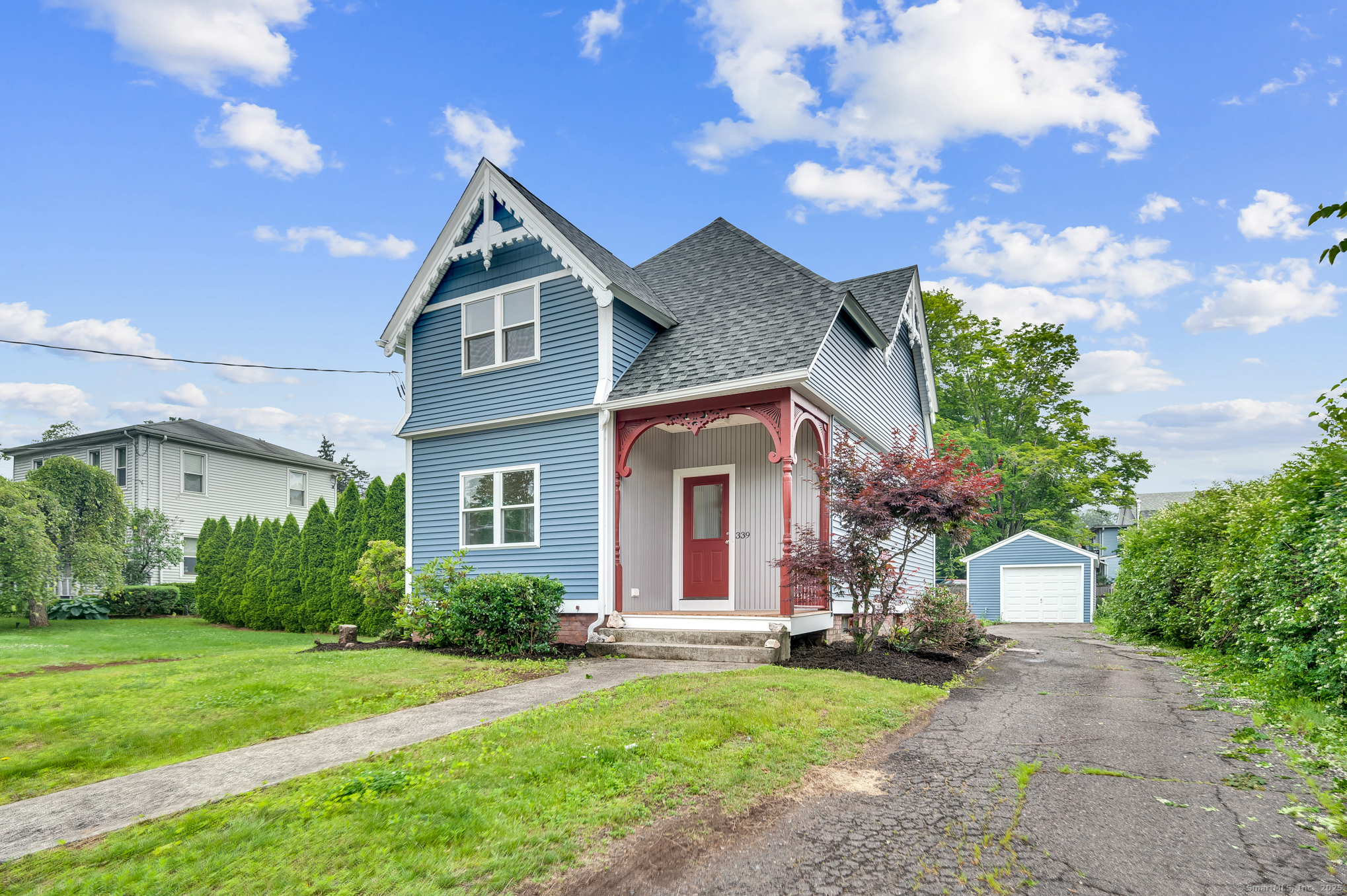 Welcome to 339 Main Street - a stunning combination of a classic Victorian home with a modern, upgraded interior. This home has been completely renovated down to the studs including a full remodel with new insulation, drywall, electrical and plumbing throughout. Upon entry, you will be greeted by beautiful hardwood flooring and open concept space with lots of natural light. The main floor offers a new kitchen with generous cabinet space and a large living room area. There is a mudroom at the back entrance that offers main level laundry as well. There is a short walk upstairs to the second floor complete with three generous bedrooms and a second full bath. The exterior of the home includes a new roof, vinyl siding, windows throughout and a detached garage. In addition, a new hot water heater and central air has been installed. Located in the Yalesville neighborhood, this home is close to schools, highways and many businesses. There is nothing to do here but move in and enjoy your new home!