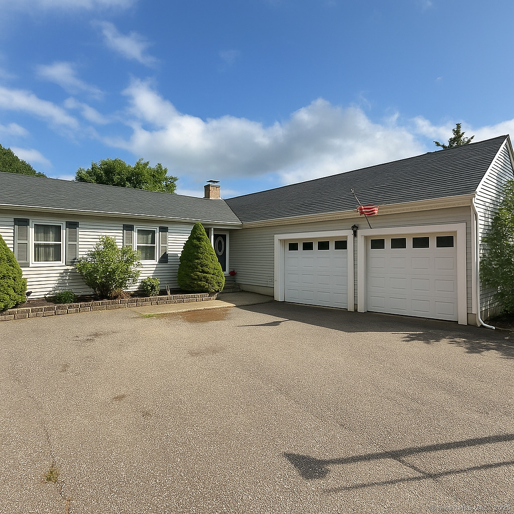 This beautifully updated 3-bedroom, 2-bath ranch offers a perfect blend of comfort, style, and convenience, nestled on a quiet street in a desirable Griswold neighborhood. Just minutes from Hopeville Pond State Park, Buttonwood Farm, and easy access to I-395, this home offers the best of small-town charm with everyday accessibility. Step inside to a bright and open living space featuring a floor-to-ceiling stone fireplace and a smart thermostat for year-round comfort. The sunny eat-in kitchen boasts granite countertops, new smart appliances, and ample pantry space. The main level also features updated vinyl flooring. Enjoy peace of mind with major upgrades including: New roof (2023), New wood stove (2024), Updated bathrooms with modern vanities, floors, and smart fan/light combo (2024), Electric water heater replaced (2024), Full deck repair (2024), Hot tub and gravel patio (2024).  Additional features include Ring floodlights and doorbell system, smart home upgrades, a chicken run, a functioning (but unused) Central Vac system, and a new condenser (uninstalled) for potential central air hookup. Window AC units will remain with the home. This home is truly move-in ready and ideal for those who appreciate thoughtful updates and an inviting layout. Don't miss your chance to enjoy one-level living with modern amenities in a fantastic location!  Professional Photos to Come!