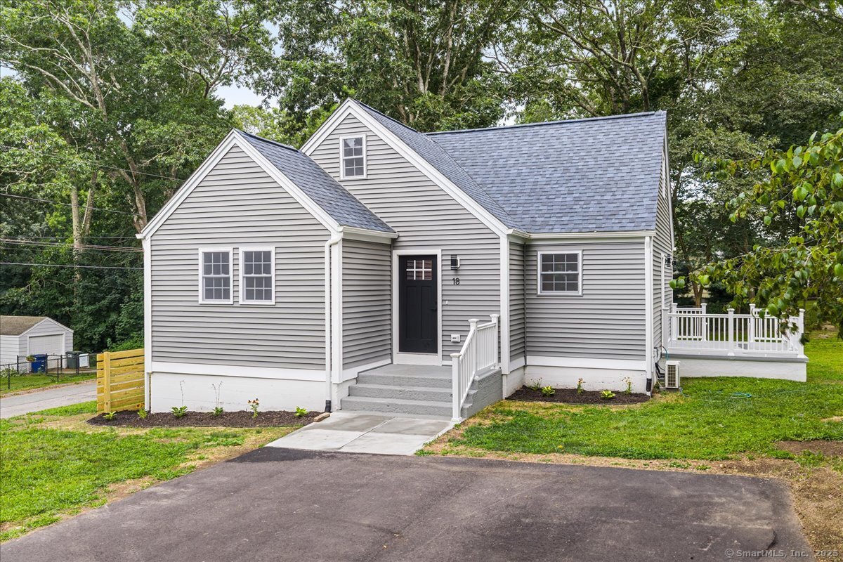 Welcome to 18 Burdick Lane in Pawcatuck, Connecticut-a fully renovated home combining modern updates with timeless New England charm. Offering approximately 1,285 sq. ft. of living space, this 2-bedroom, 1-bath residence also includes a dedicated home office, perfect for remote work or a quiet study area. The property has been completely updated with a brand-new roof, siding, new driveway, electrical system, insulation, plaster walls, plumbing, and a state-of-the-art heating and cooling system for year-round comfort.  Inside, the open and inviting layout features bright, freshly finished rooms designed for both everyday living and entertaining. The updated kitchen provides a functional hub for cooking and gathering, while the living areas flow seamlessly for a comfortable feel throughout. Outside, the property offers a private backyard, perfect for relaxing or hosting guests.  Situated close to local beaches, shopping, dining, and major routes, 18 Burdick Lane is a move-in-ready home blending quality craftsmanship and a convenient location.