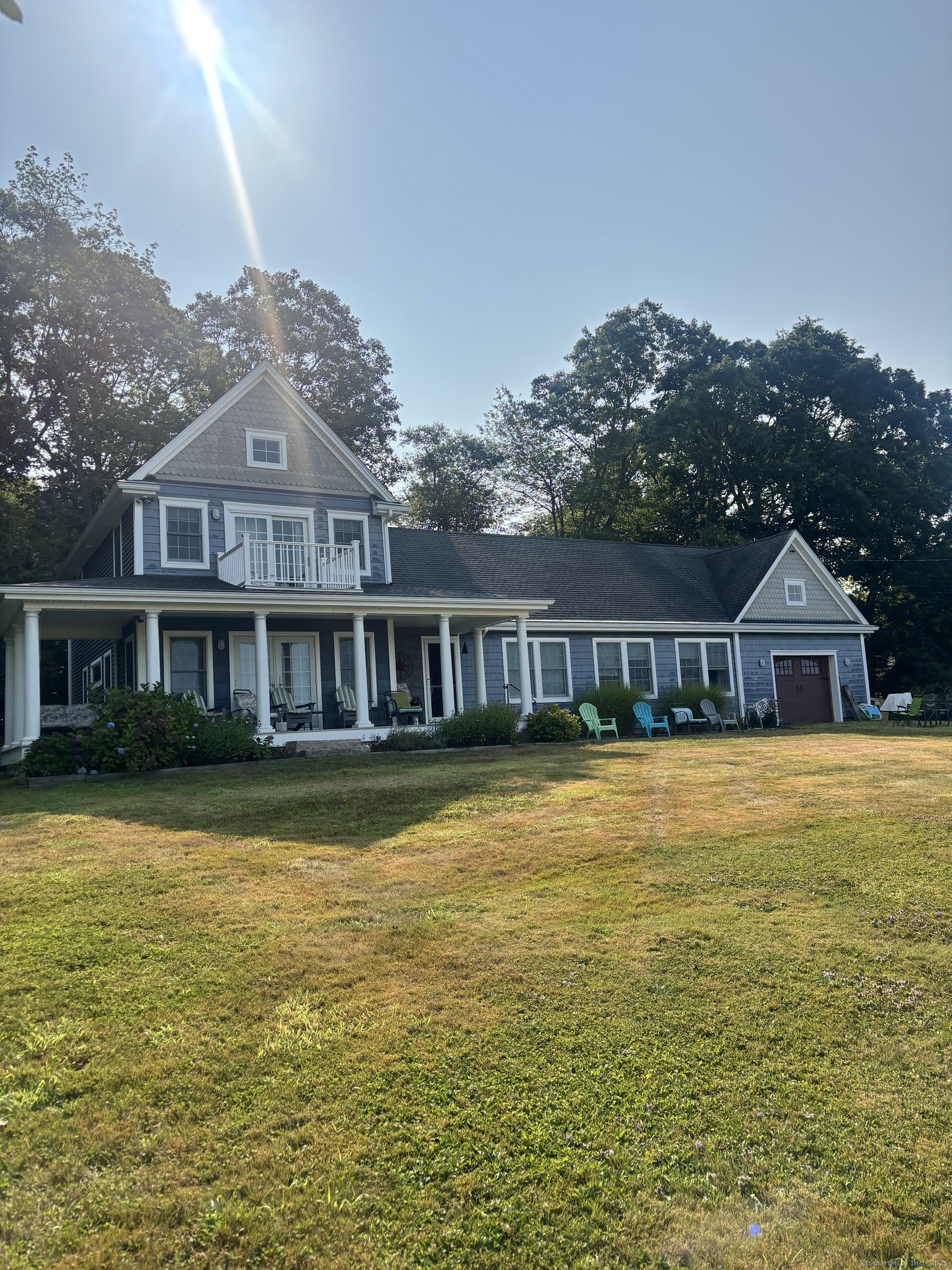 This Black Point Beach home is located on the estuary and is offered for a Winter rental beginning October 2025 through May 2026. This nearly new contemporary is fully furnished with Open concept, vaulted ceiling encompassing the living room, dining and kitchen. Two bedrooms are located on the main level or one as a potential study/office. The second floor has two additional bedrooms. A generous size porch and balconies frame out the exterior while the backyard affords a little privacy. High credit score is required, as well as no pets or smoking permitted