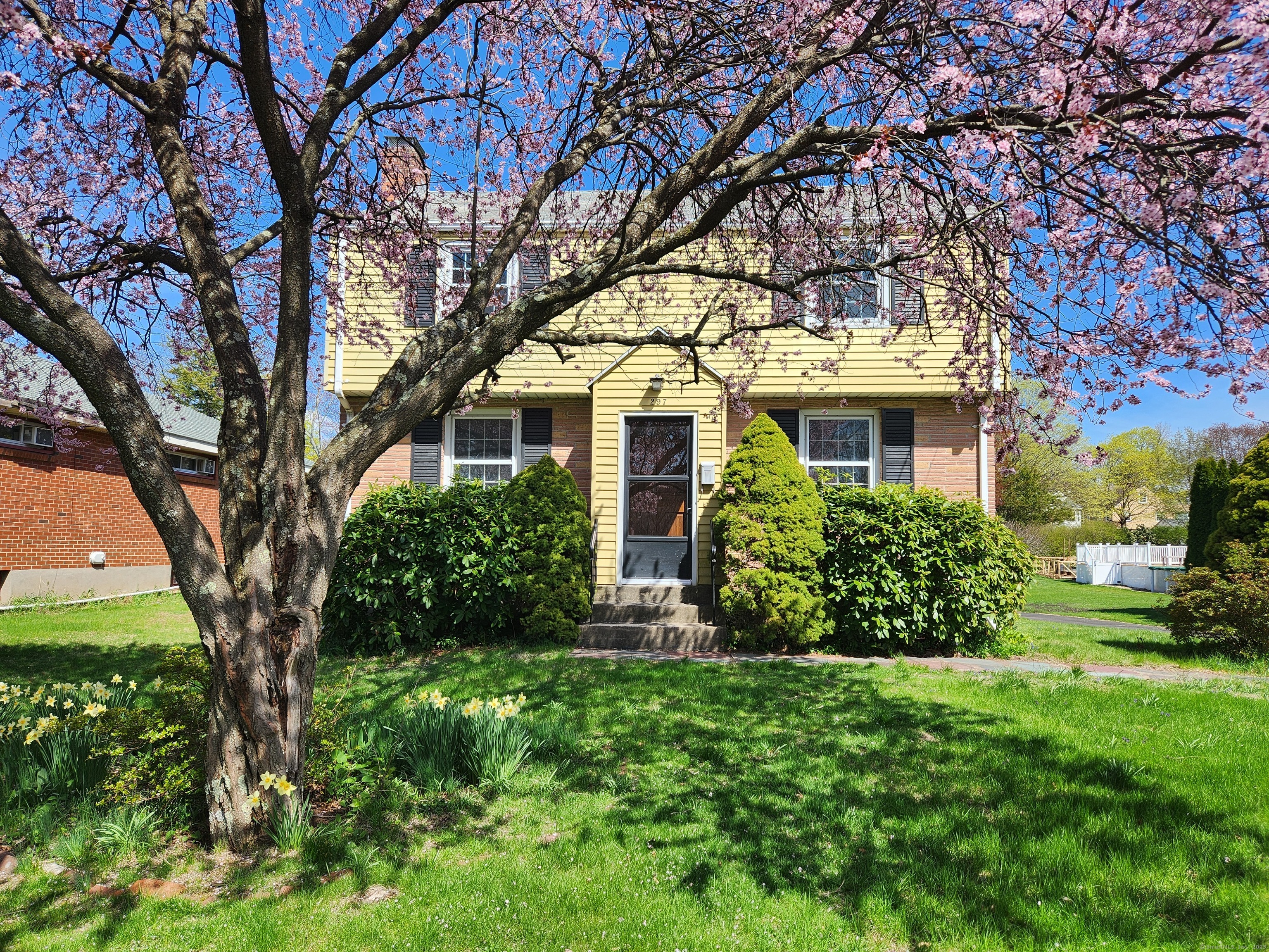 Nestled in a quiet neighborhood setting, this charming 3-bedroom, 1 and 1/2-bathroom Colonial home offers a perfect blend of comfort and practicality. Built in 1953, this home has stood the test of time, with the same owners for over 60 years. The kitchen is thoughtfully designed with plenty of cabinetry, making it functional for daily use. The three bedrooms are spacious and filled with natural light, providing a peaceful retreat at the end of the day. The large living room, highlighted by a beautiful brick fireplace and glamorous hardwood floors, is the heart of the home and connects into the kitchen, dining room, and sunroom. The formal dining room offers a bright, welcoming ambiance and a beautiful, original built-in china cabinet. A convenient 1-car garage provides easy access, and the basement adds functionality to the home, complete with laundry facilities, workshop, and plenty of storage space. Outside, the backyard features a lovely patio, perfect for morning coffee or evening relaxation while taking in the serene surroundings. Conveniently located within walking distances to the local library, drug store, shopping, restaurants, and exciting Mill Pond park, this home is a true gem!