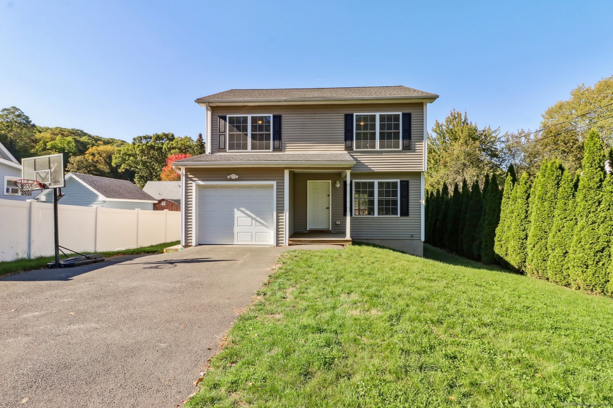 Newly built in 2015, this 3 bed 1.1 bath is an easy fit with an open flow for any buyer. Hardwoods in the Living, Dining, & Kitchen with stainless appliances. 2nd floor laundry. This 2 zone home with central air is move-in ready and located in a small neighborhood near the end of a cul-de-sac.