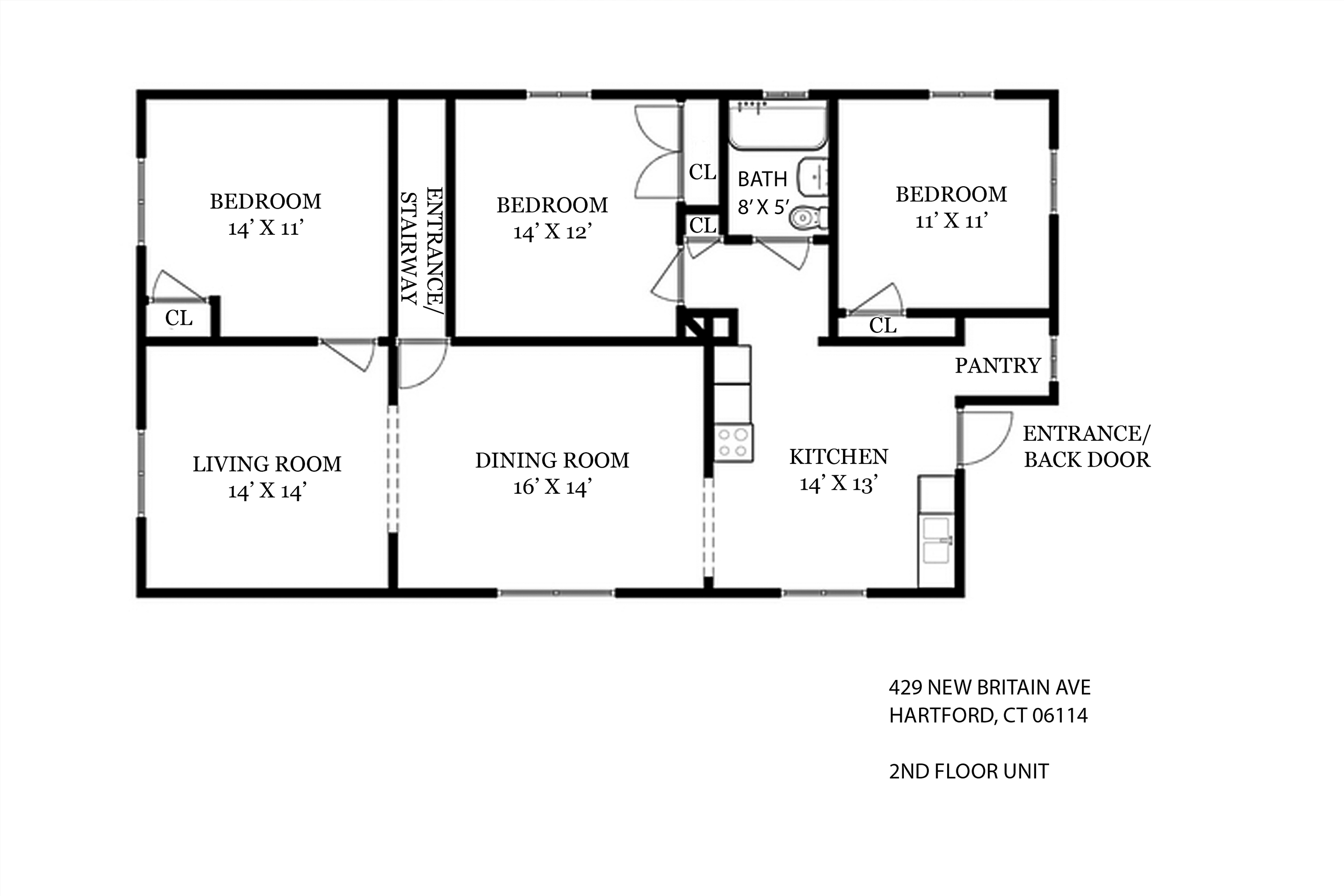 429 New Britain, Hartford, 06106, 3 Bedrooms Bedrooms, 0 ,1 BathroomBathrooms,Residential Rental,For Sale,New Britain,0,24136373