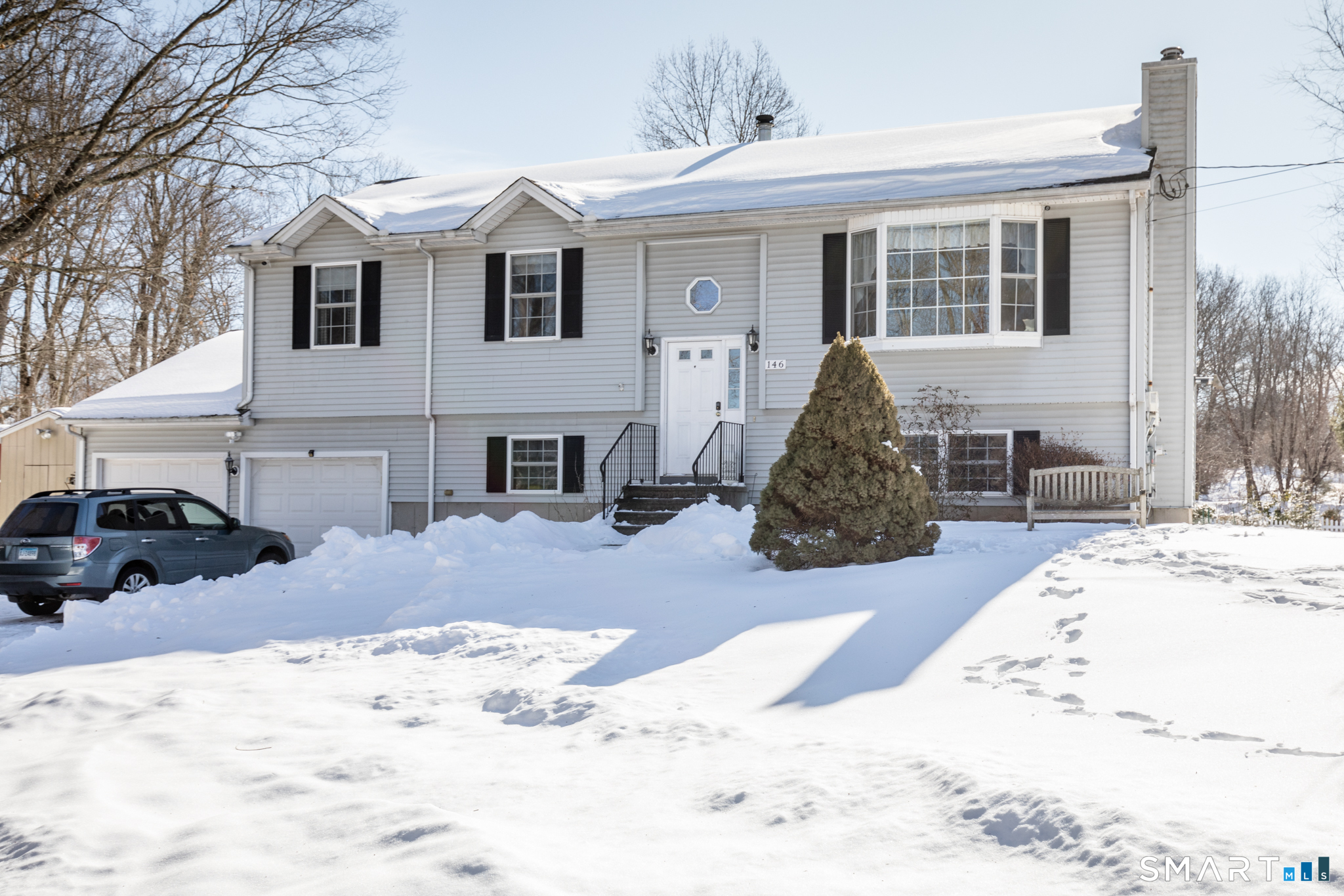 This very roomy raised ranch has so much to offer; 1248 square feet on the main level and another 700 square feet below! Cathedral ceilings in the eat-in kitchen and living room makes the space feel even larger! Living room features propane fireplace and an oversized front window that lets in the sunlight! 3 bedrooms and 1.5 bathrooms on the main level and giant rec room with pellet stove in the finished lower level along with kitchenette and full bathroom! 1.15 level acre, trex deck with awning, 2 outbuildings with electric! 26x24 garage with propane heat! Hook-up for generator and solar panels to cut down on utility bill! Wow!