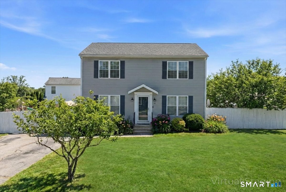 Welcome to 76 Alice Street Ext, nestled in the desirable West Side of Norwich on a quiet corner lot at the end of a cul-de-sac. This charming 4 bedroom, 2 full-bath Colonial is set in a wonderful neighborhood and offers a comfortable, functional layout. Step inside to a welcoming living room that flows effortlessly into a spacious eat-in kitchen, featuring stainless steel appliances, granite countertops, ample white cabinetry, and a center island with breakfast bar perfect for everyday living and entertaining. A first-floor bedroom adds flexibility for guests or a home office, while three additional bedrooms are located on the upper level. The home offers hardwood floors throughout, natural gas heat, and an unfinished basement providing plenty of storage space. Outside, enjoy a fully fenced, flat backyard complete with a large deck and storage shed, ideal for relaxing or hosting gatherings. Conveniently located close to restaurants, shopping, hospitals, major highways, and just minutes from Mohegan Sun and Foxwoods, this home combines peaceful living with easy access to everything Norwich has to offer.