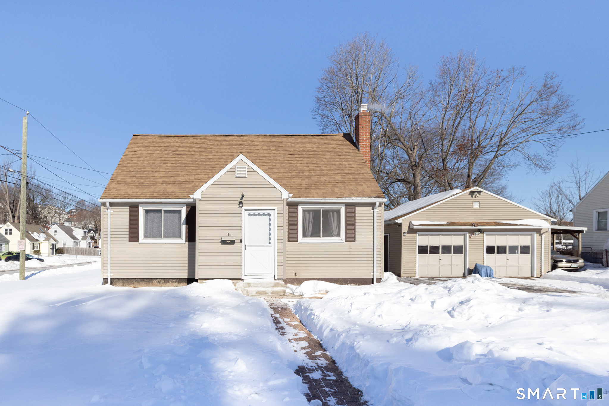 Welcome home to this charming 4-bedroom, 2 full-bath Cape, perfectly situated on a desirable corner lot. This home offers a flexible layout with two bedrooms on the main level and two additional bedrooms upstairs, ideal for a variety of living arrangements. Enjoy the convenience of a 2-car detached garage with plenty of room for parking, storage, or a workshop. The corner lot provides extra outdoor space, and great curb appeal. Inside, you'll find spacious living areas filled with natural light, well-sized bedrooms, and two full bathrooms that make daily living comfortable and functional. Whether you're looking to settle in or add your own personal touches, this home offers solid bones and endless potential. Located close to schools, shopping, dining, and major routes, this property combines classic Cape charm with everyday convenience. Don't miss the opportunity to make this home your own-schedule your showing today!