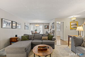 Open and inviting main living area offering comfortable gathering space with seamless flow to the dining area and kitchen beyond.