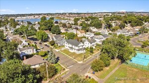 Aerial Shot/ House on corner