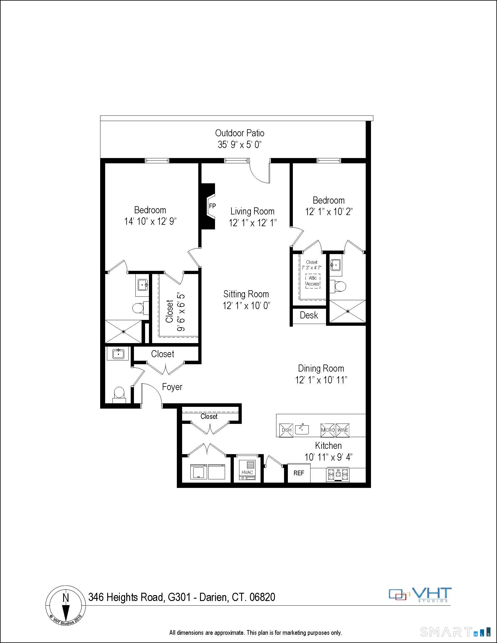 340 Heights, Darien, 06820, 2 Bedrooms Bedrooms, 0 ,2 BathroomsBathrooms,Residential Rental,For Sale,Heights,0,24161107