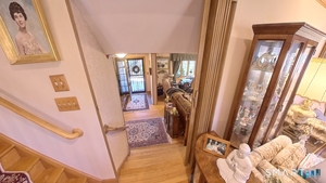 Step down to entrance and Den