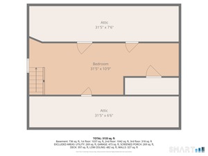 FLOOR PLAN ~ upper level/walk-up attic