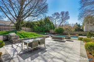 22 X 29 Bluestone and Granite Terrace, Outdoor Kitchen and Copper Beech tree