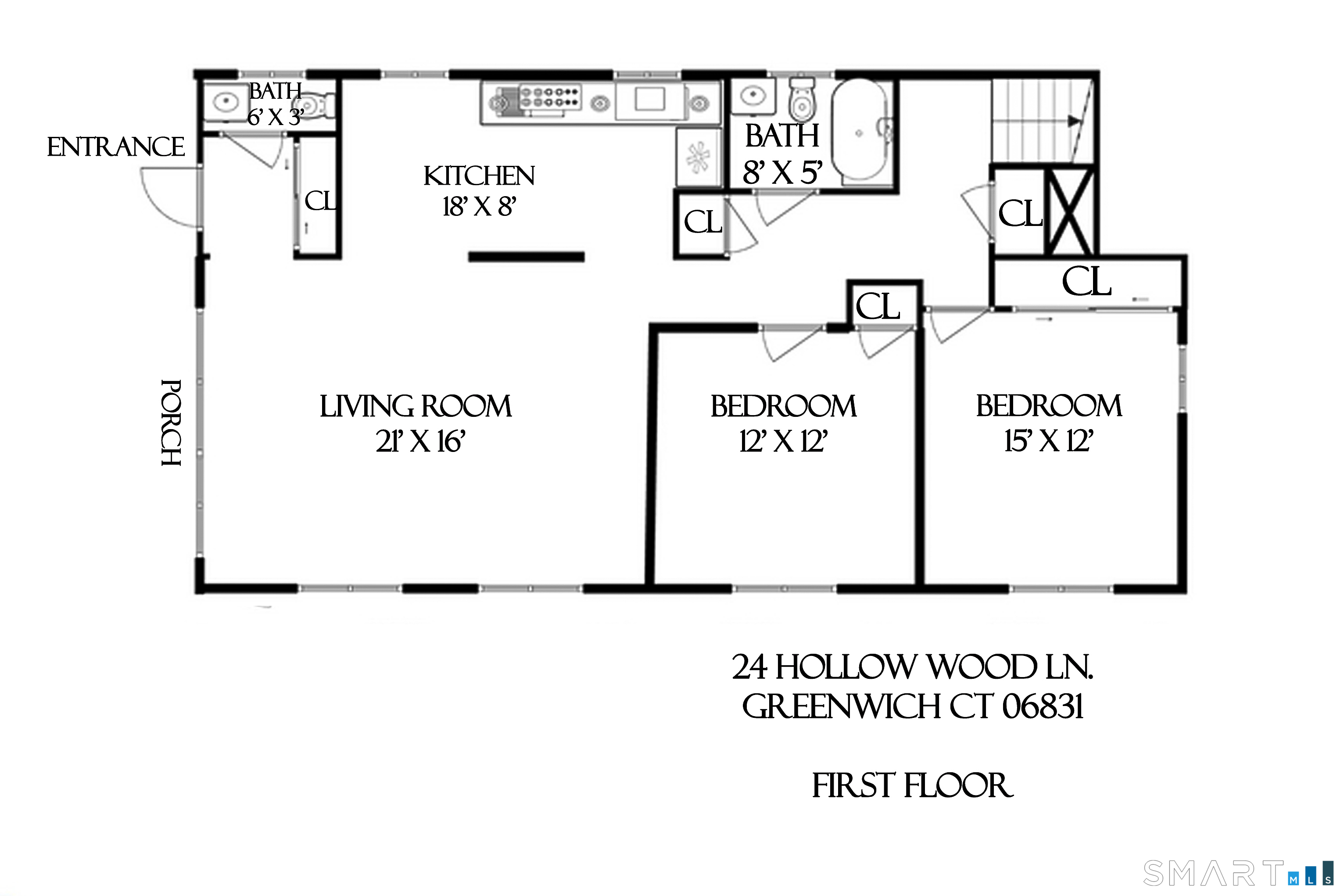 24 Hollow Wood, Greenwich, 06831, 3 Bedrooms Bedrooms, 0 ,2 BathroomsBathrooms,Residential Rental,For Sale,Hollow Wood,0,24171951