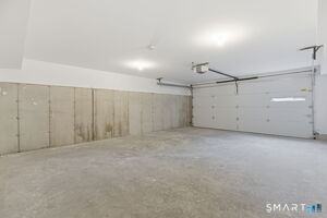 Two car attached garage with interior access.