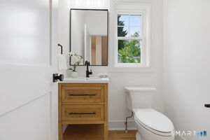 Half bathroom on main level.
