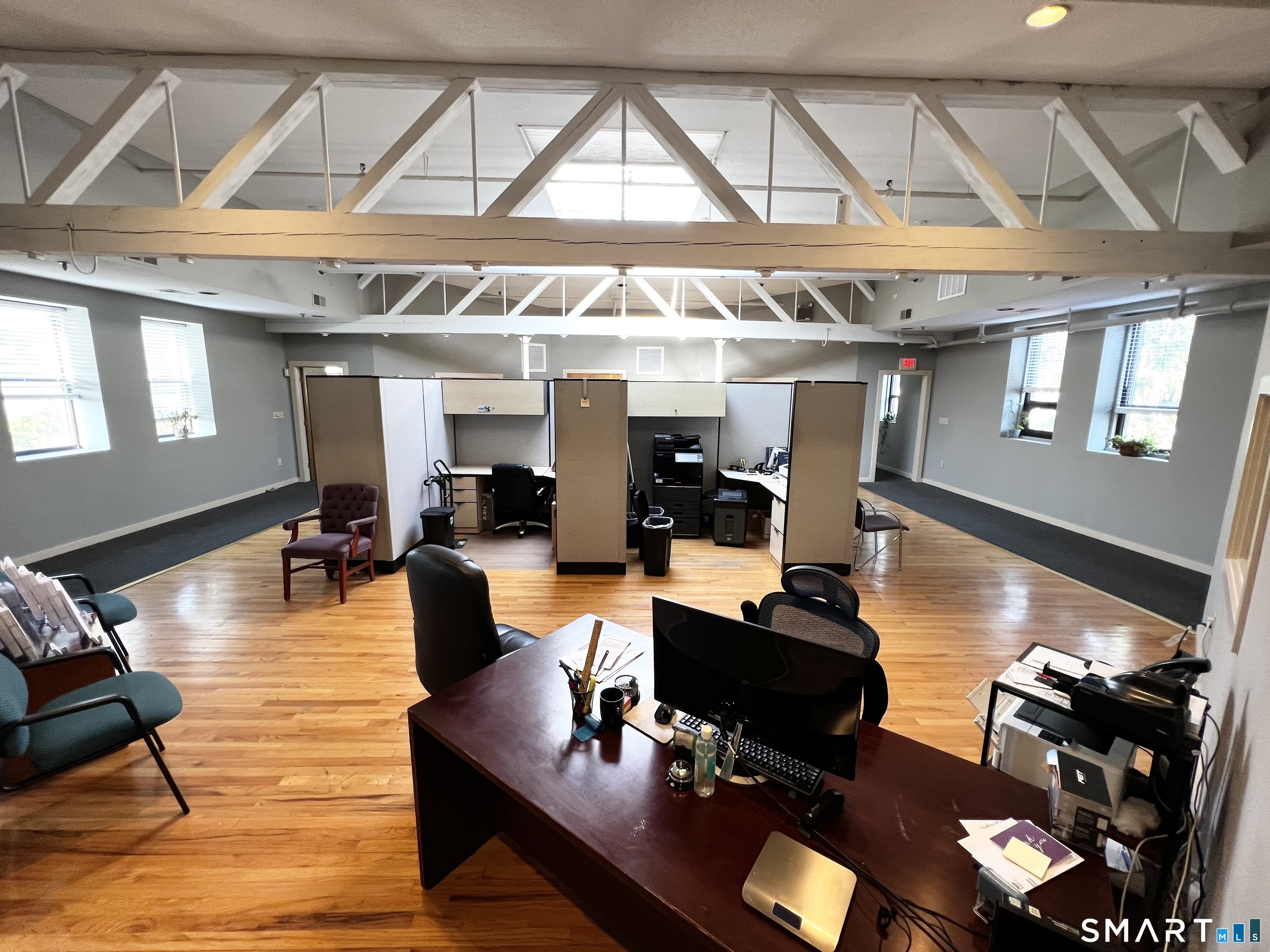 Become a tenant in one of the nest office buildings in downtown Middletown. Located at the corner of Main and Washington Streets. This address is the only one at this major intersection with its' own on-site parking, a rarity in Middletown. This 2,500 sq ft office is located on the 3rd floor of this handicap accessible building. The office space is made up of an open work area, a large conference room, private offices as well as a reception/waiting area.