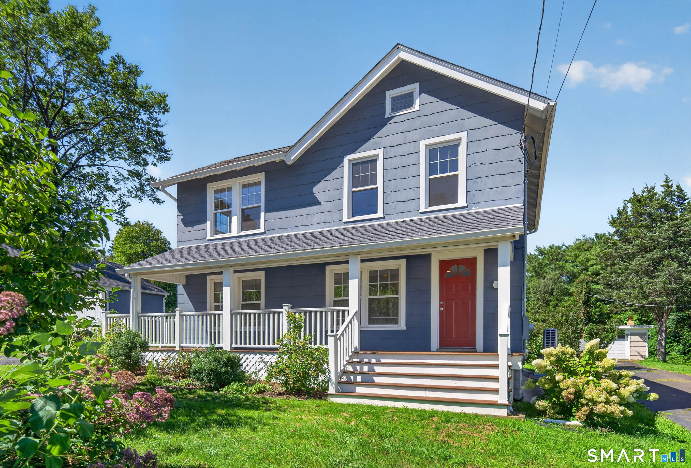 A rare blend of historic character and modern efficiency, this circa-1900 Branford Colonial is truly move-in ready. Originally built by Branford's Birbarie family and later purchased from the original owner's granddaughter, this quintessential New England farmhouse was extensively renovated in 2016/2017 for modern living while preserving its original charm. Set on approximately .50 acre with a private backyard, the home offers 1,360 square feet of living space, three bedrooms and two full baths. The inviting eat-in kitchen features built-in bench seating overlooking the backyard, deck and pergola, creating an easy connection to the outdoor living space. Energy-conscious upgrades include an owned 3.64 kW grid-tied solar PV system (2018), Level 2 EV charger, Energy Star windows (2014), high-efficiency heat pump water heater (2022), high-efficiency dual-source heat pump HVAC system (2025), air sealing and attic insulation with 28" blown fiberglass (2010), and closed-cell spray foam wall insulation (R-25). A 35' x 35' organic vegetable garden and native-plant wet meadow landscaping complement the property's thoughtful approach to sustainable living. Too many additional improvements to list here-a comprehensive list is available. Downtown Branford, New Haven and Yale are all just minutes away, with easy access to Route 1 and I-95. Branford Station offers Shore Line East rail service, while nearby New Haven Union Station provides Metro-North and Amtrak connections for convenient