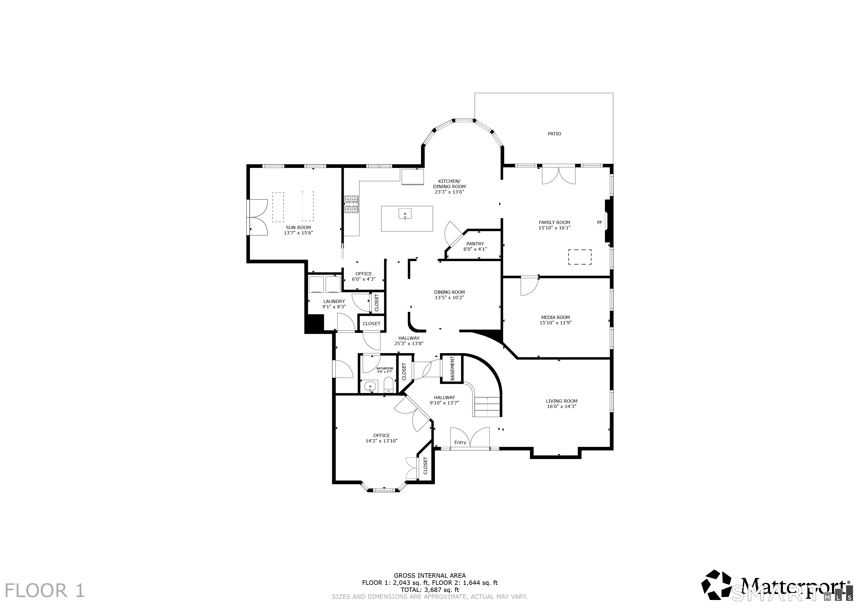 1st Floor floor plan - so many ways to use this incredible layout!