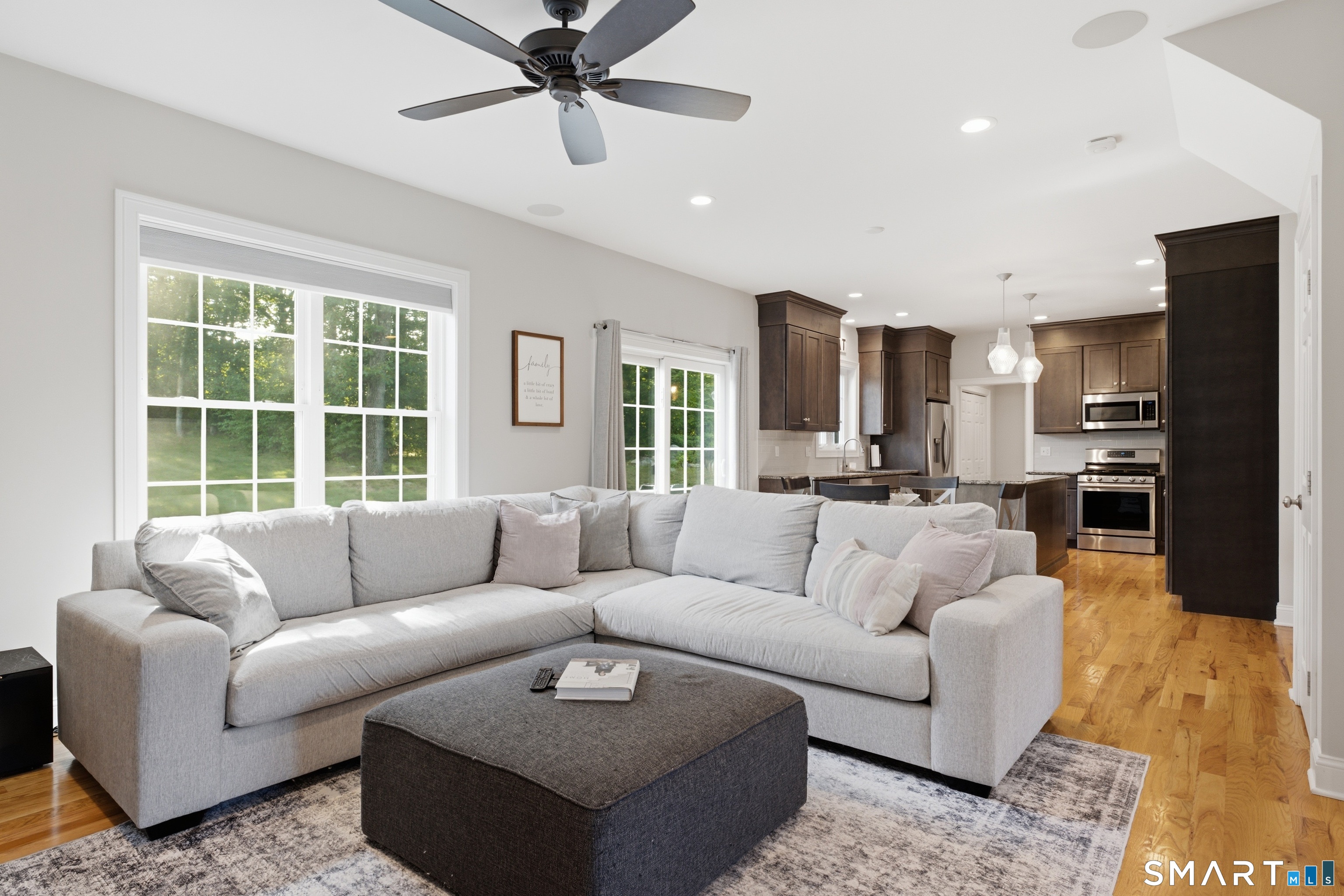 Look at the natural light! Sliding doors lead to backyard sanctuary.