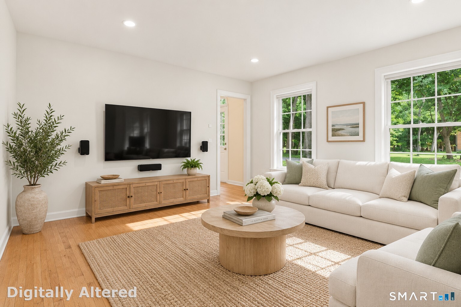 Living room altered with paint and your furniture