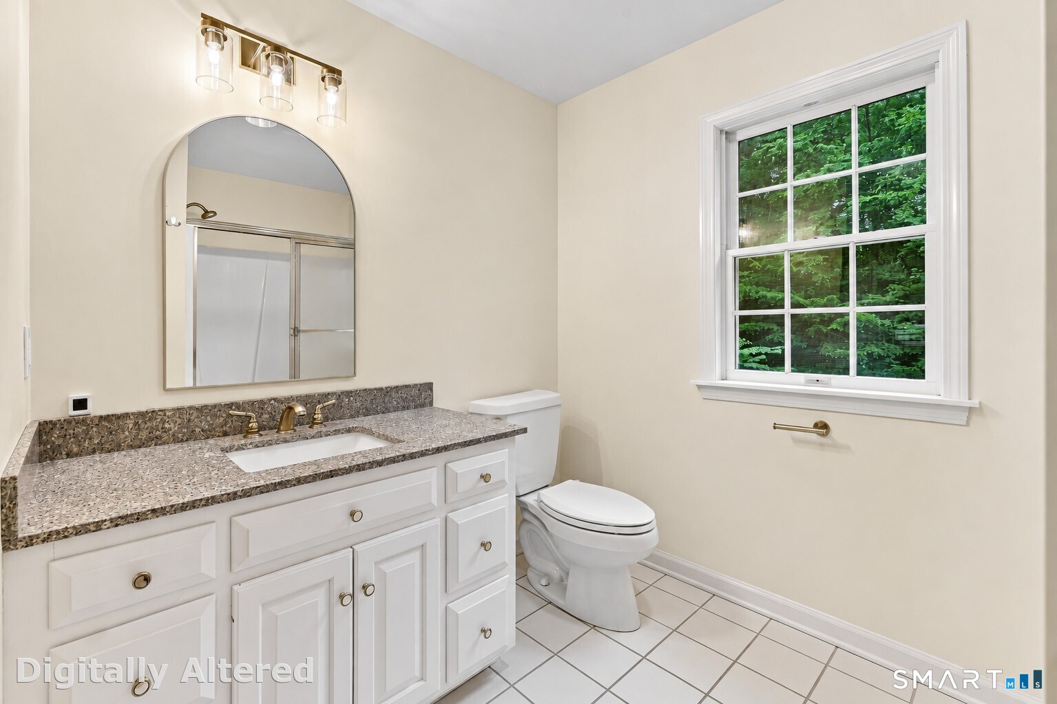 Second bath upstairs painted Strong White