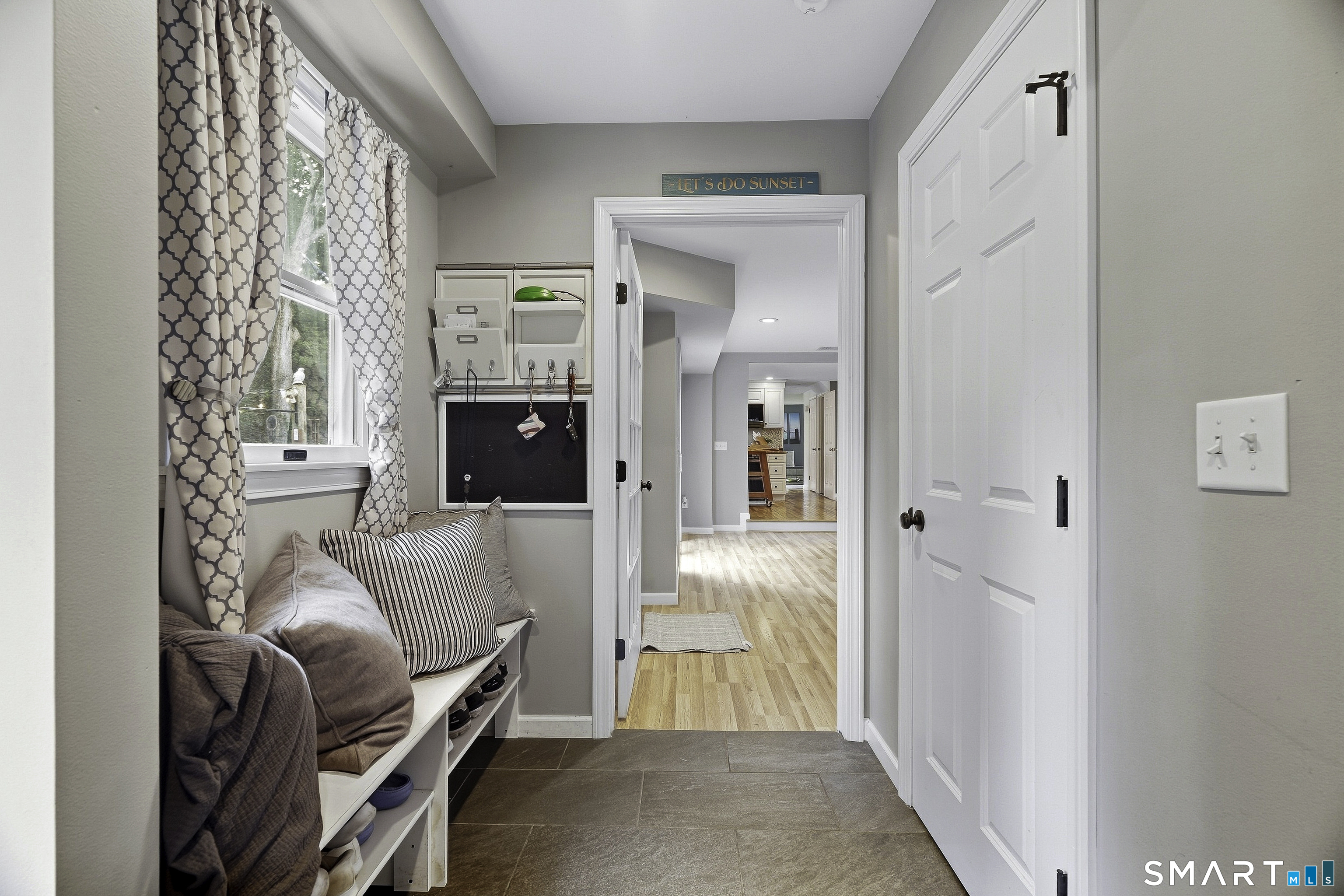 Mudroom looking into family room