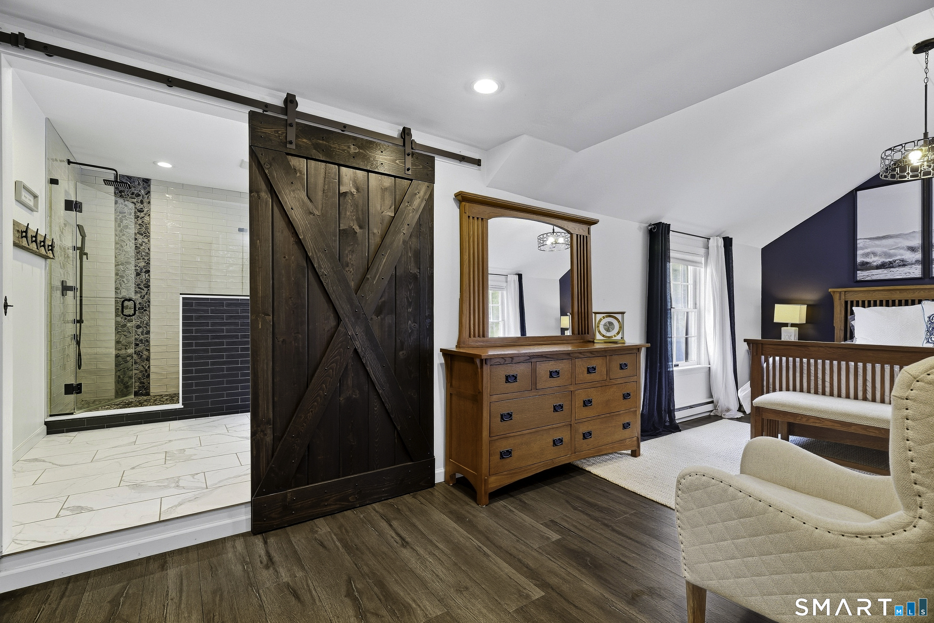 Primary Bedroom with en-suite bath and walk in closet