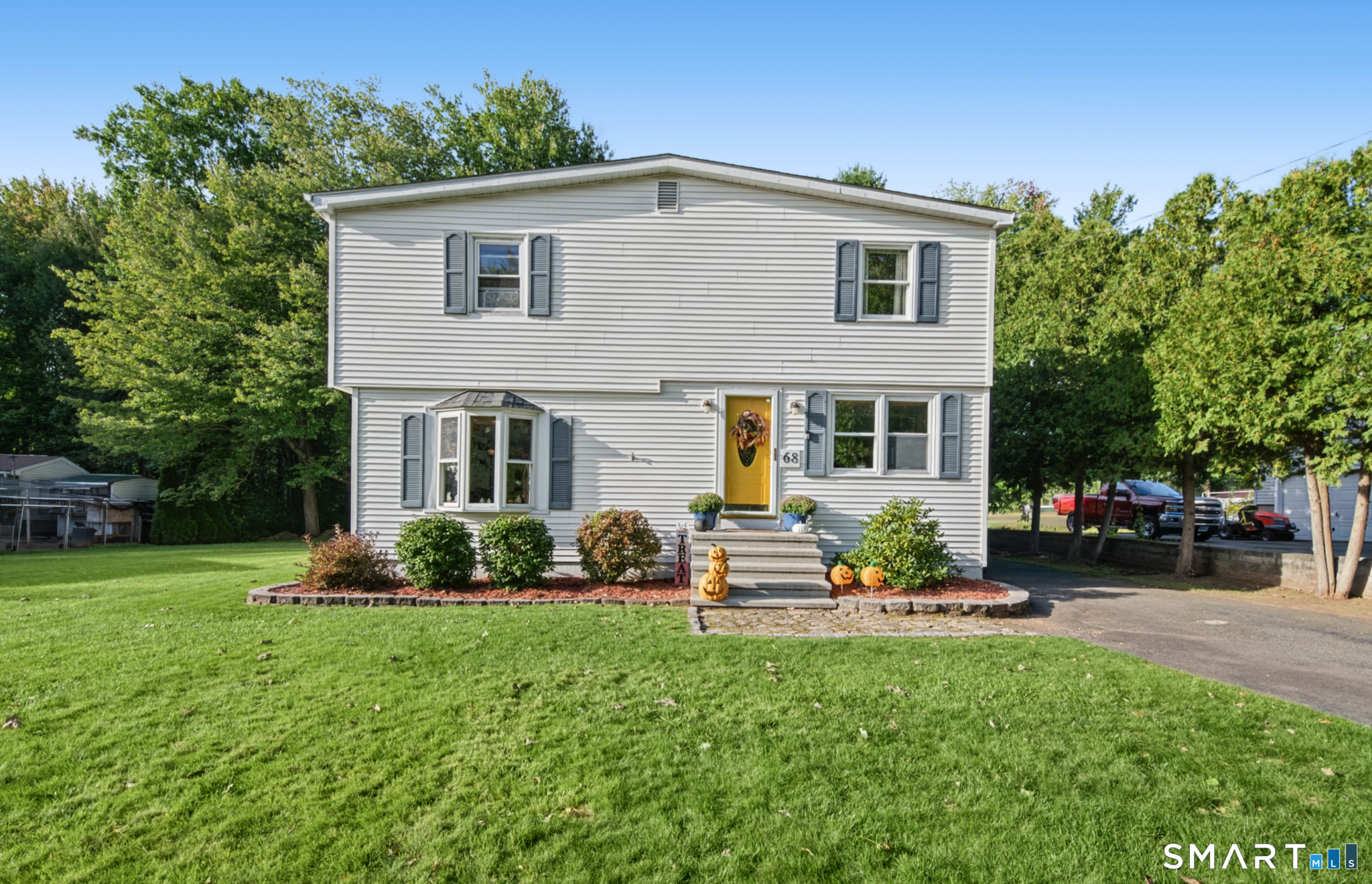 Updated 3 BR/2BA Colonial with a Dream Backyard! Enjoy a remodeled kitchen including granite countertops. Laundry room conveniently located off kitchen. Comfortable spacious dining room & living room with sliders to a beautiful outdoor oasis. Featuring a new deck, paved patio, gazebo, sprawling lawn, fenced in area & storage shed. Relax in the Primary Bedroom sanctuary with vaulted ceiling, walk-in closet & private balcony. Improvements: New Roof - 2020 with 50 year transferable warranty; Upper Bathroom remodel - 2018; New Carpeting - 2023; New trex Deck - 2022; New Washer/Dryer, Refrigerator, dishwasher - 2023. Minutes from highways & shopping. This is the one you have been waiting for!